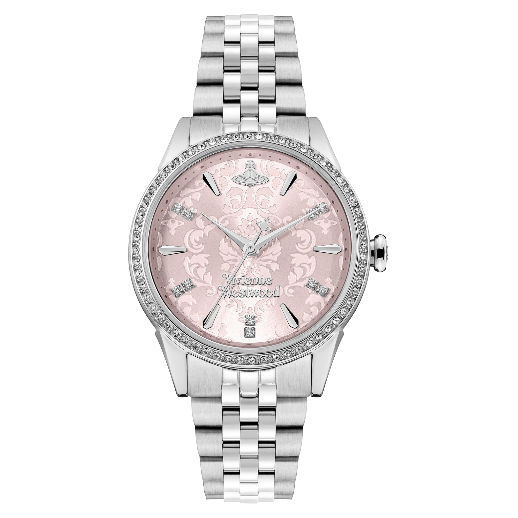 Womens Vivienne Westwood Silver/Pink Dial Little Wallace Watch