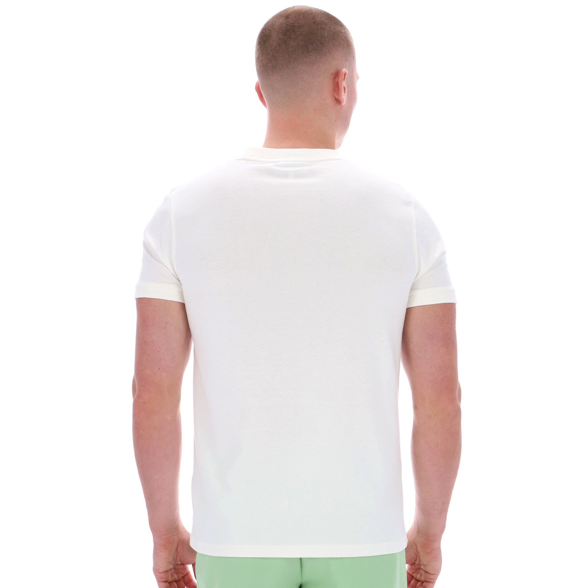 Mens Sergio Tacchini Gardenia/Quiet Green Master S/s T Shirt