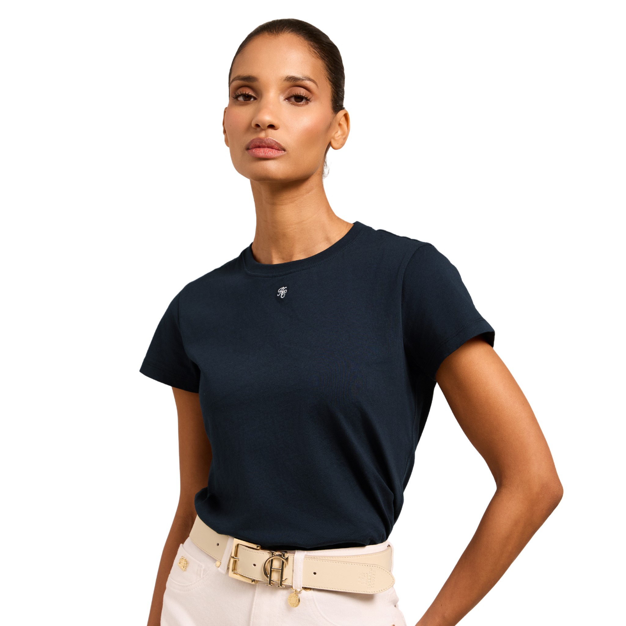 Womens Holland Cooper Ink Navy Monogram Tee