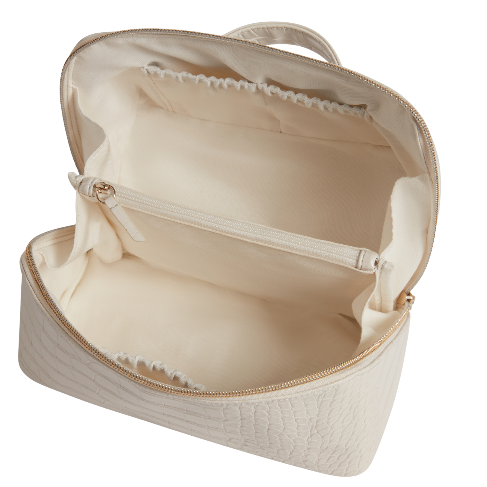 Womens Ted Baker Ivory Vieda Croc Effect Small Makeup Bag