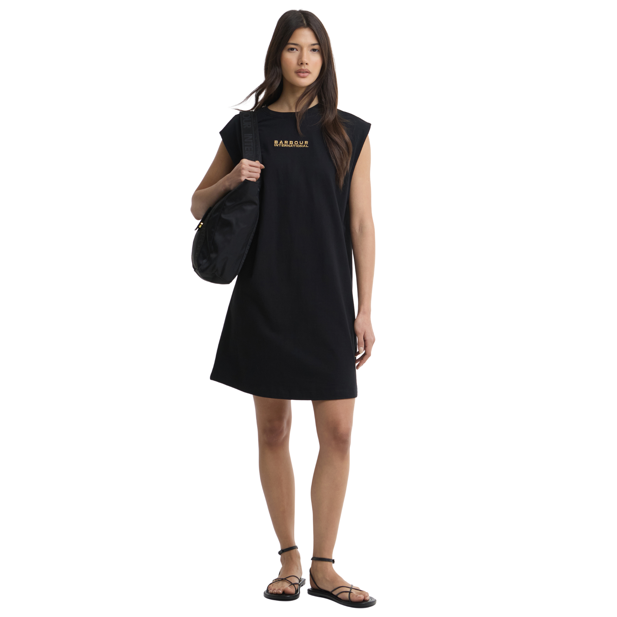 Womens Barbour International Black Niamh Mini Jersey Dress - 8 Womens Barbour International Black Niamh Mini Jersey Dress - 8