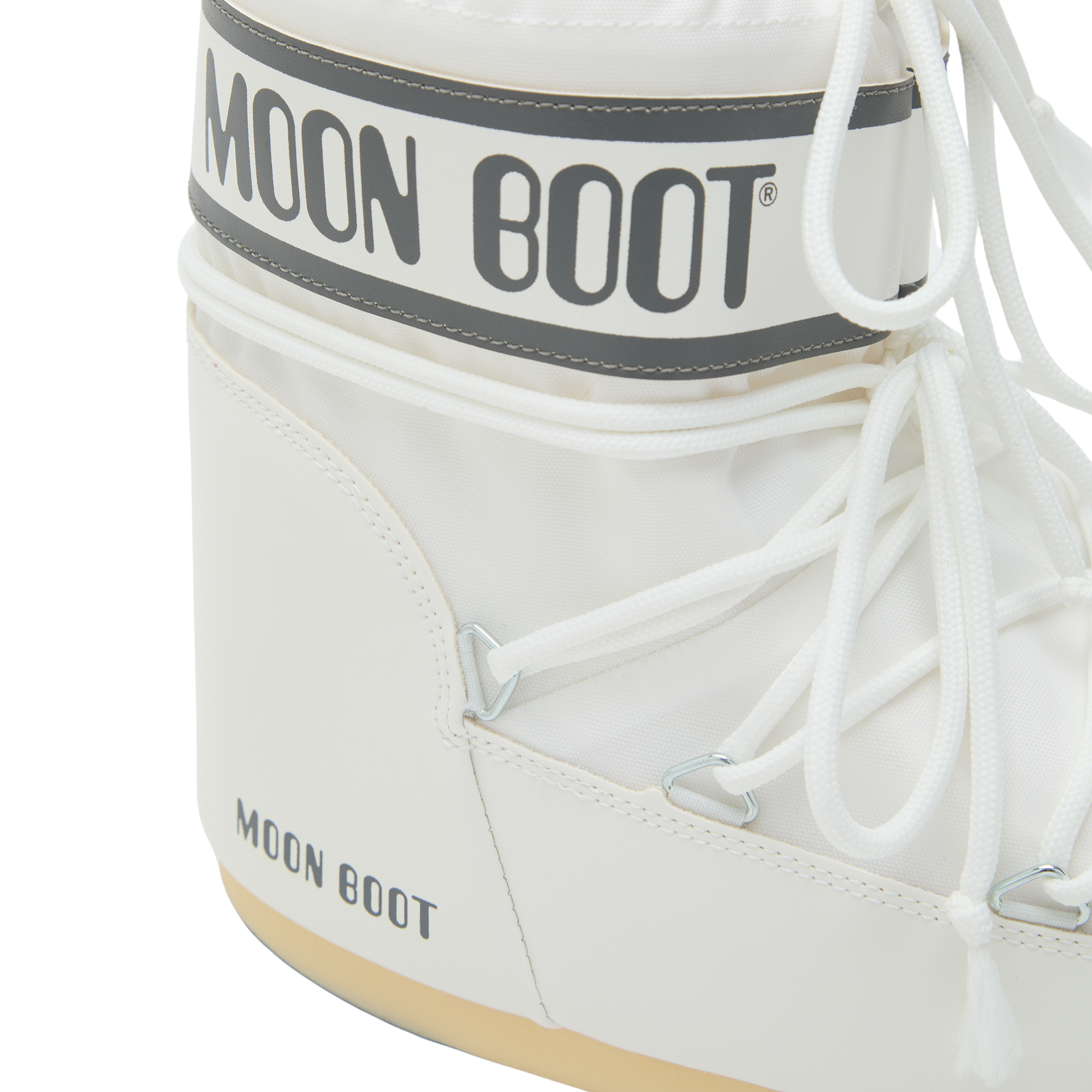 Womens Moon Boot White Mono Icon Low Nylon Boots