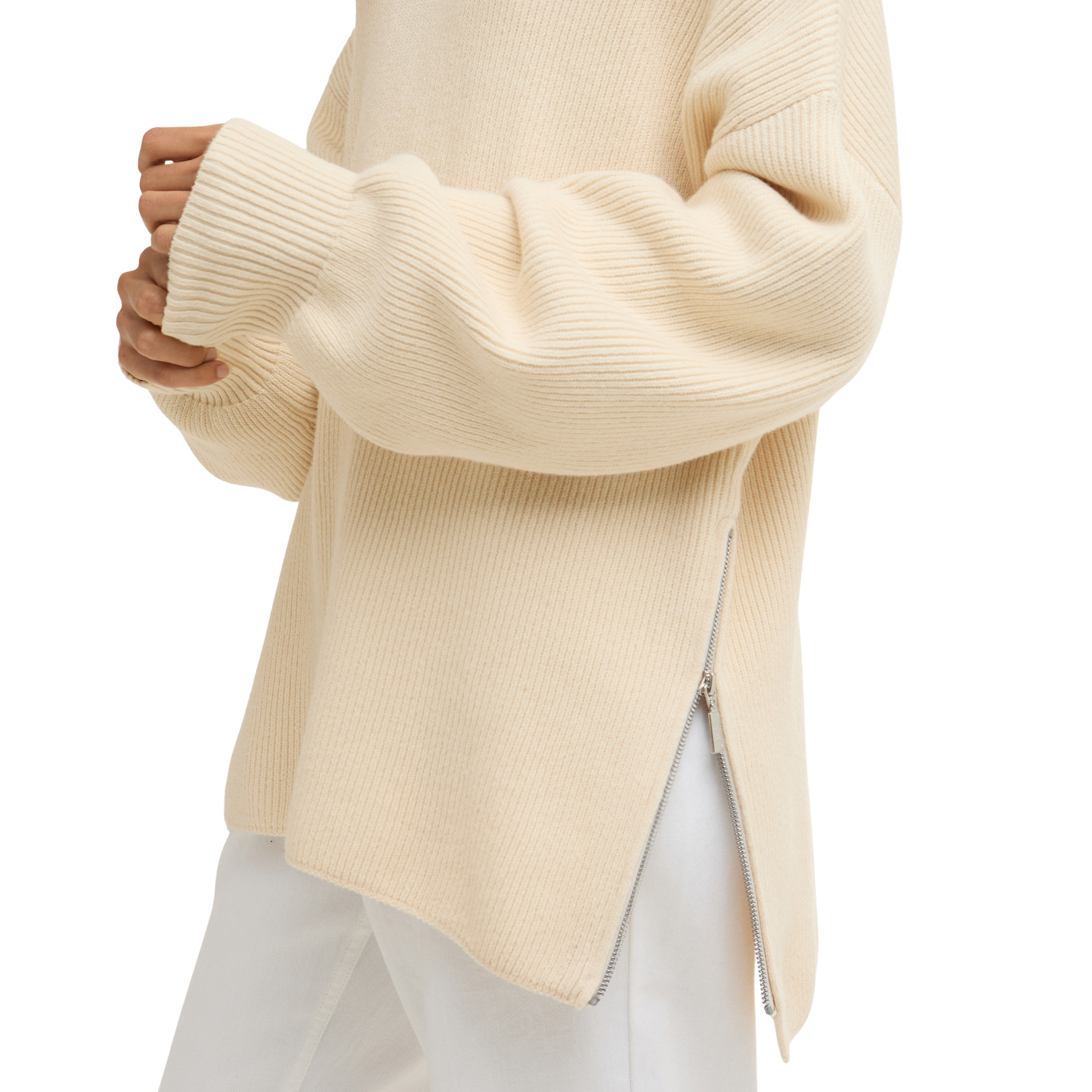 Womens Barbour International Bone White Tara Knitted Jumper