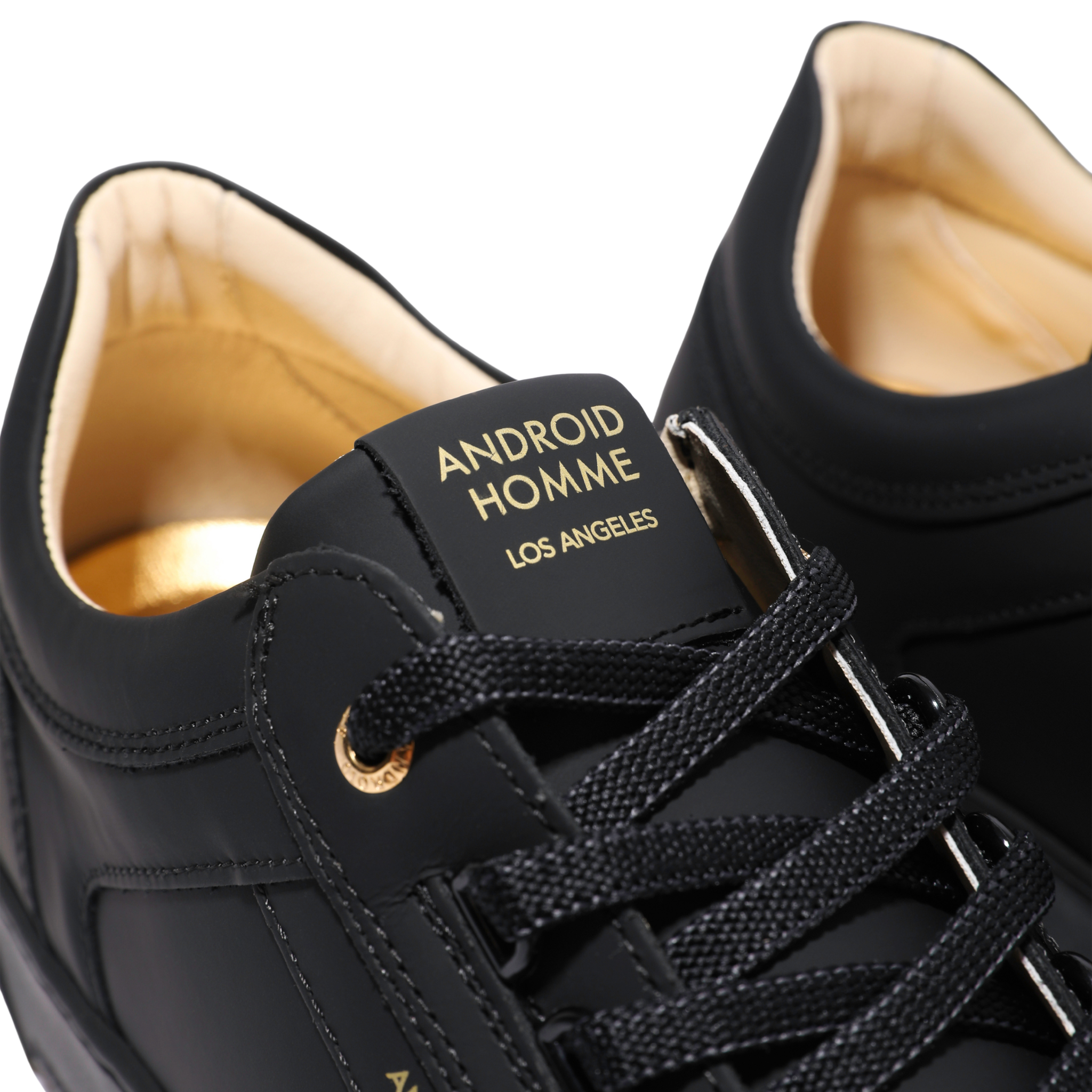 Mens Android Homme Black Venice Rubberised Trainers