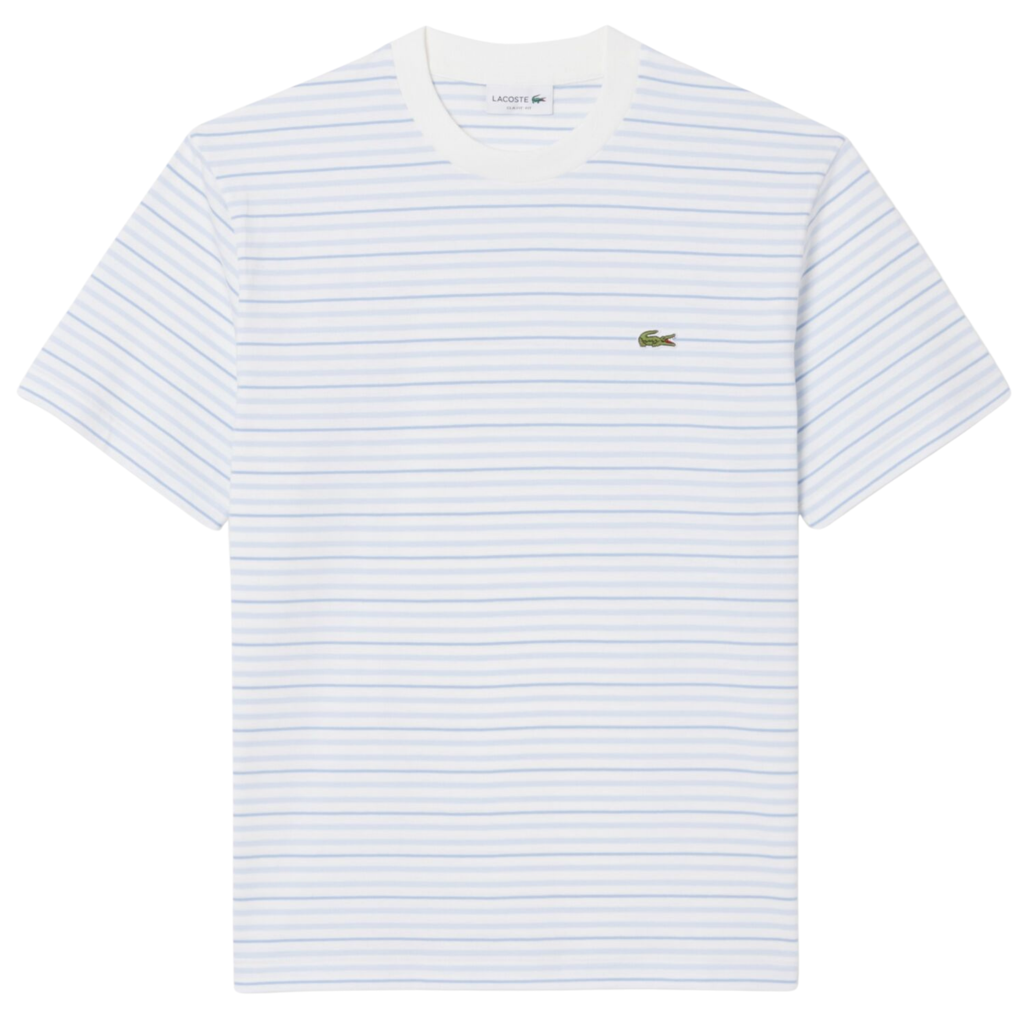 Mens Lacoste Phoenix Blue/Flour Striped Classic Fit S/s T Shirt