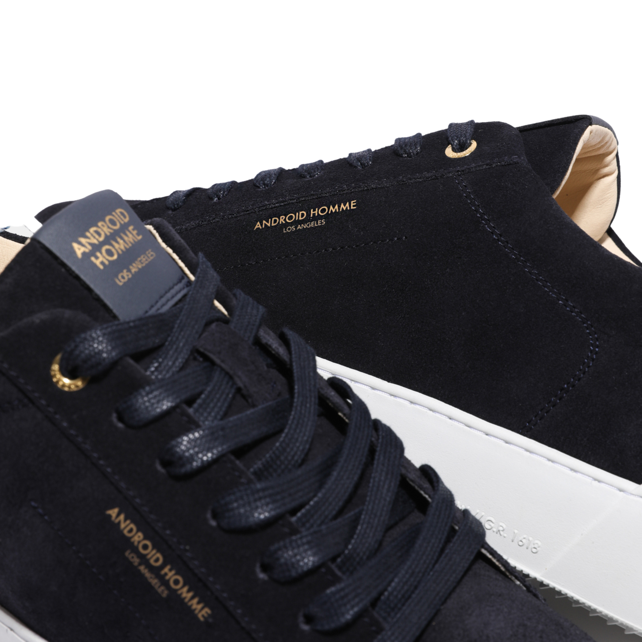 Mens Android Homme Navy/Blue Denim Zuma Suede Trainers