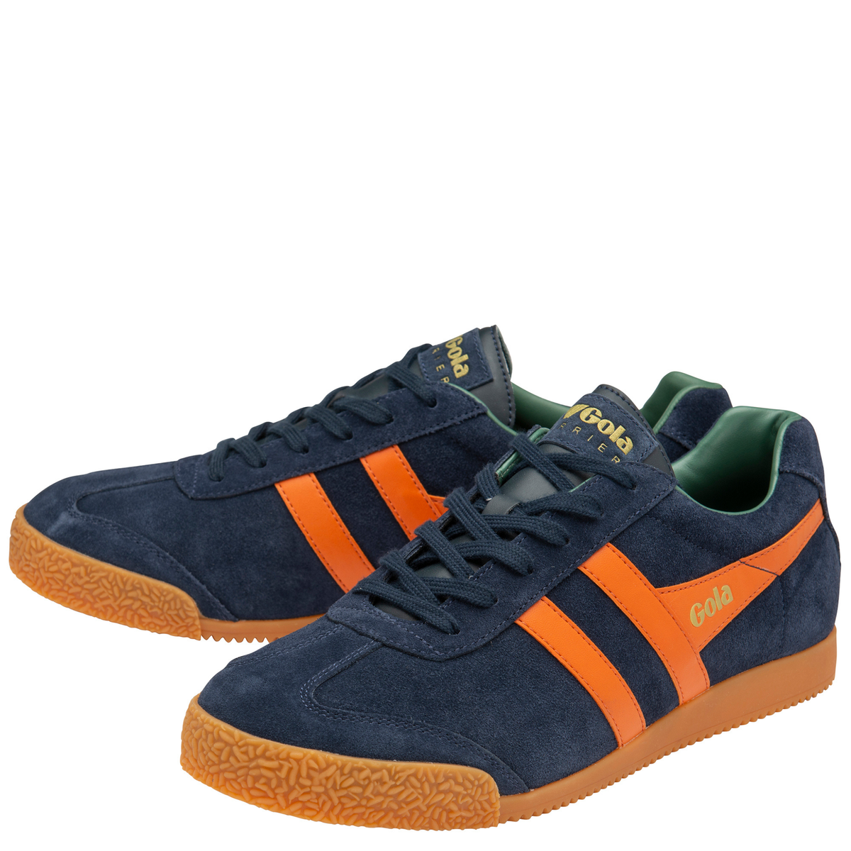 Mens Gola Navy/Moody Orange/Sage Harrier Trainers