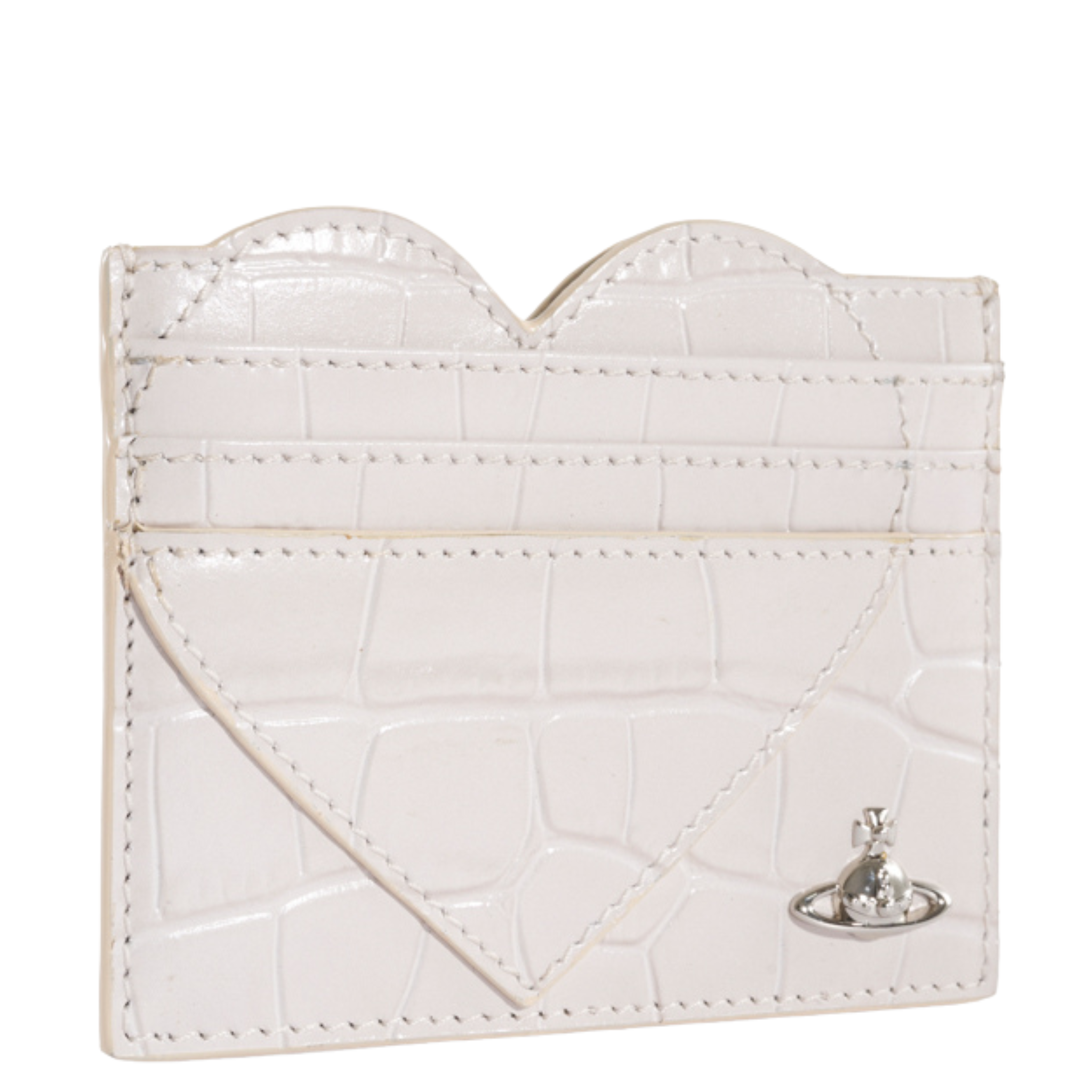 Womens Vivienne Westwood Pearl White Heart Card Holder