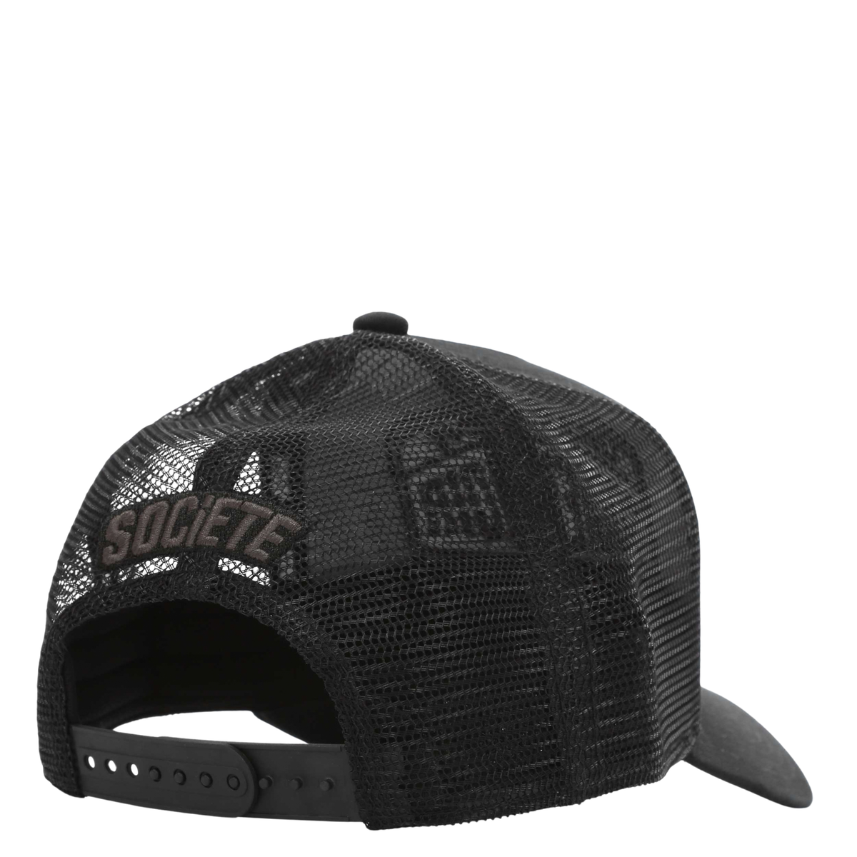 Mens Societe Noir Black Out Marais Mesh Trucker Cap