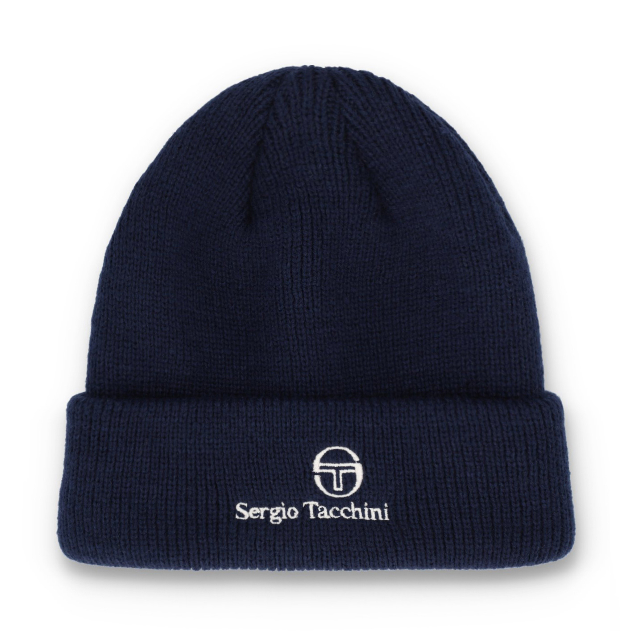 Mens Sergio Tacchini Maritime Blue/Gardenia Kairee Classic Beanie