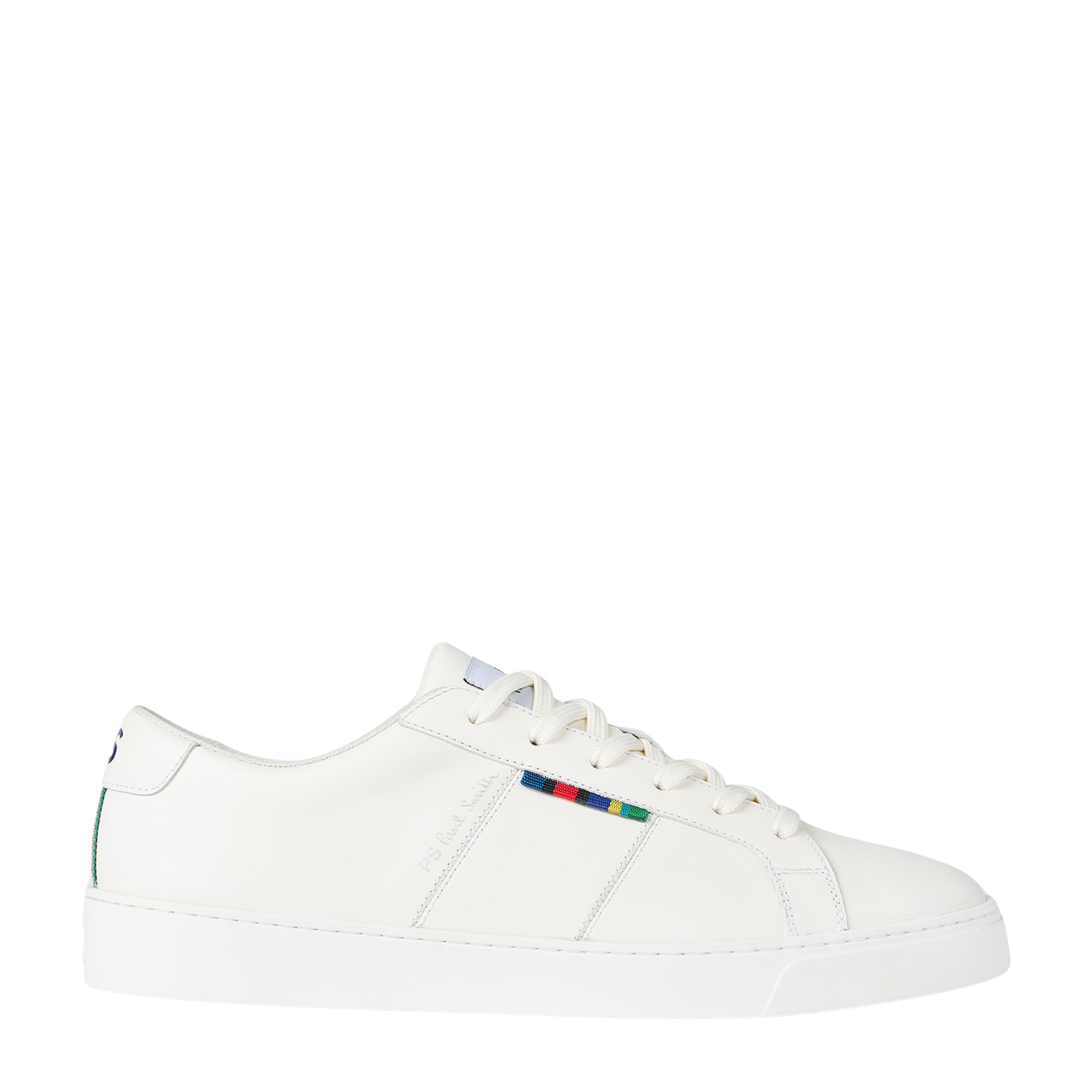 Mens Paul Smith White Beech Leather Trainers