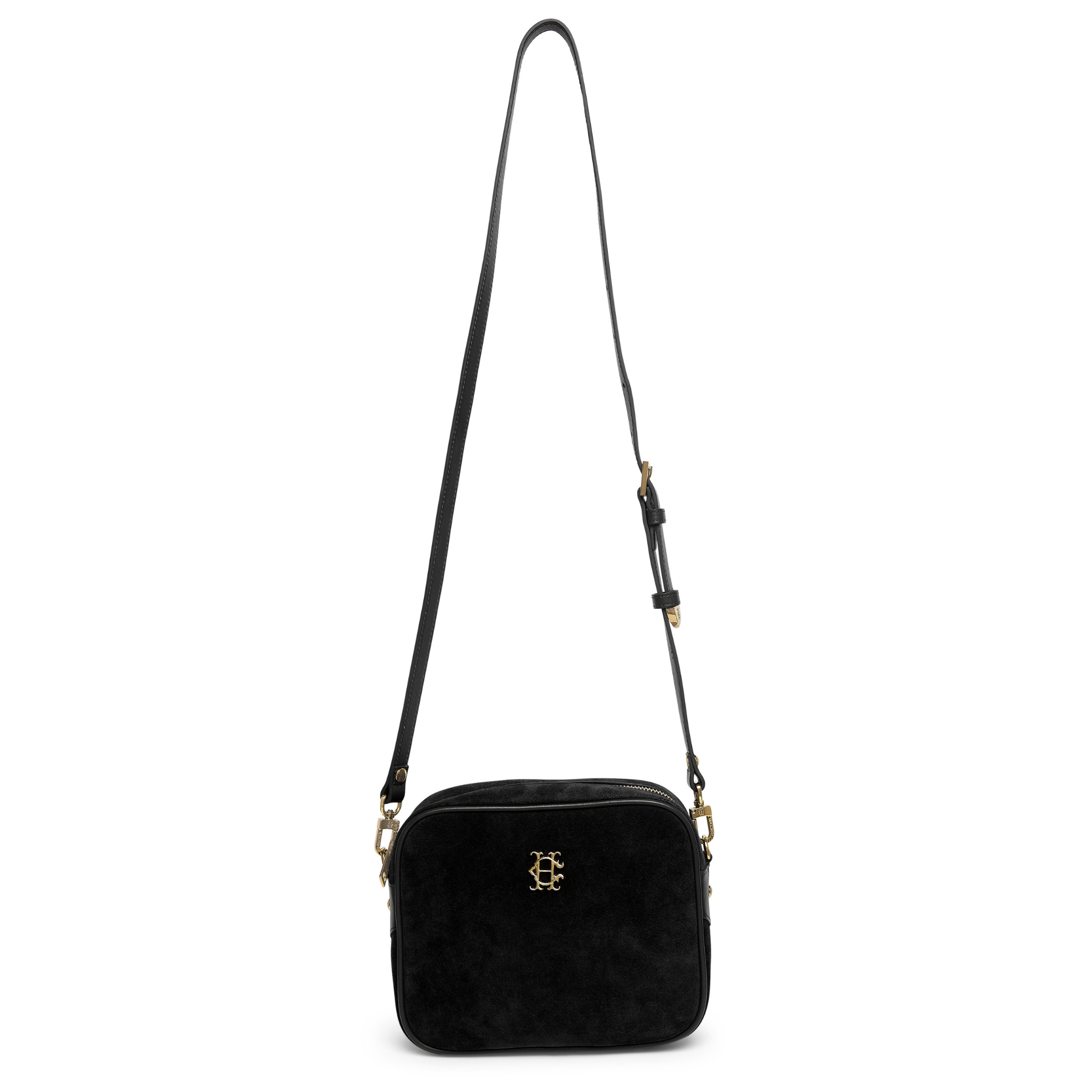 Womens Holland Cooper Black Leather Country Camera Bag