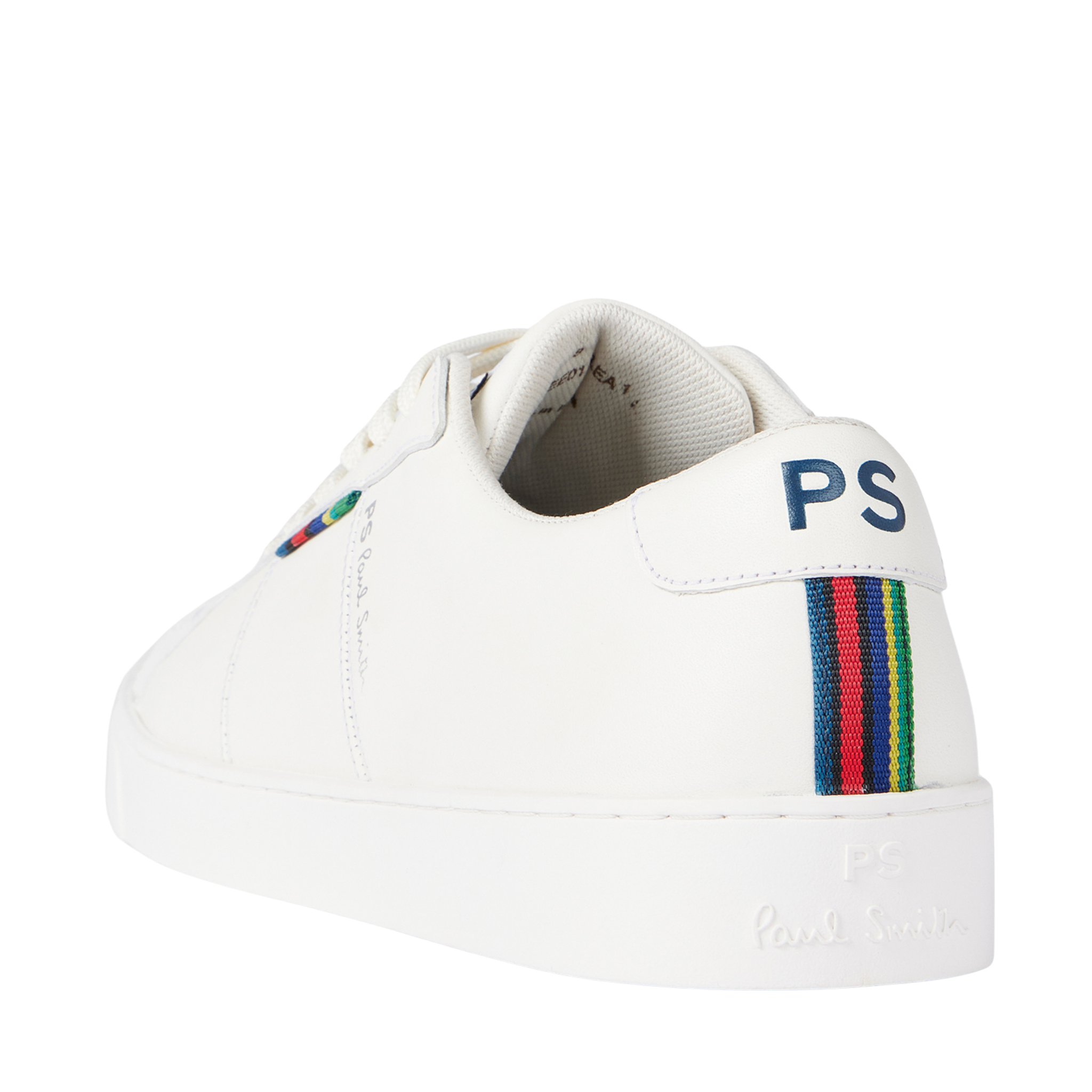 Mens Paul Smith White Beech Leather Trainers