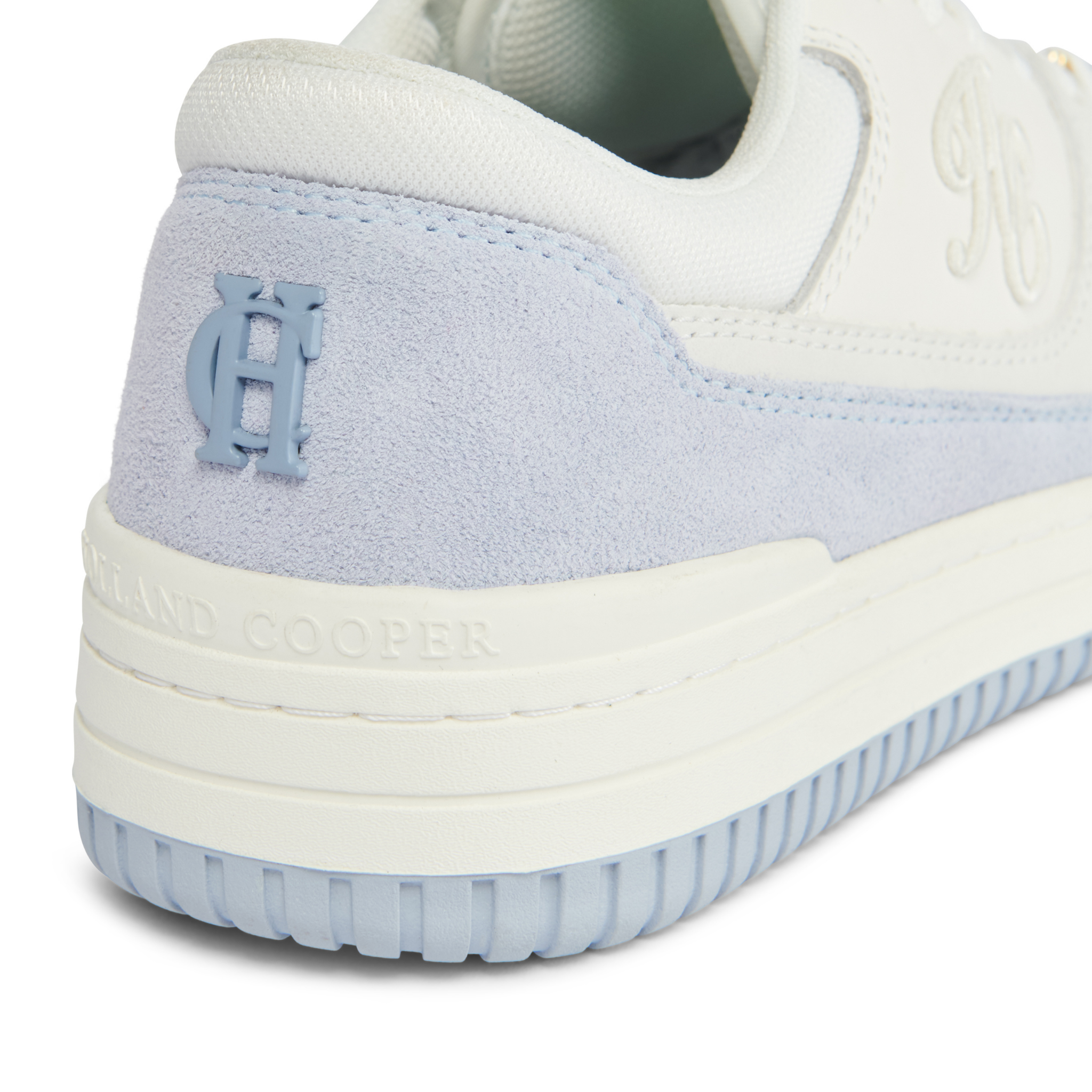 Womens Holland Cooper Cream/Smoky Blue Retro Trainers