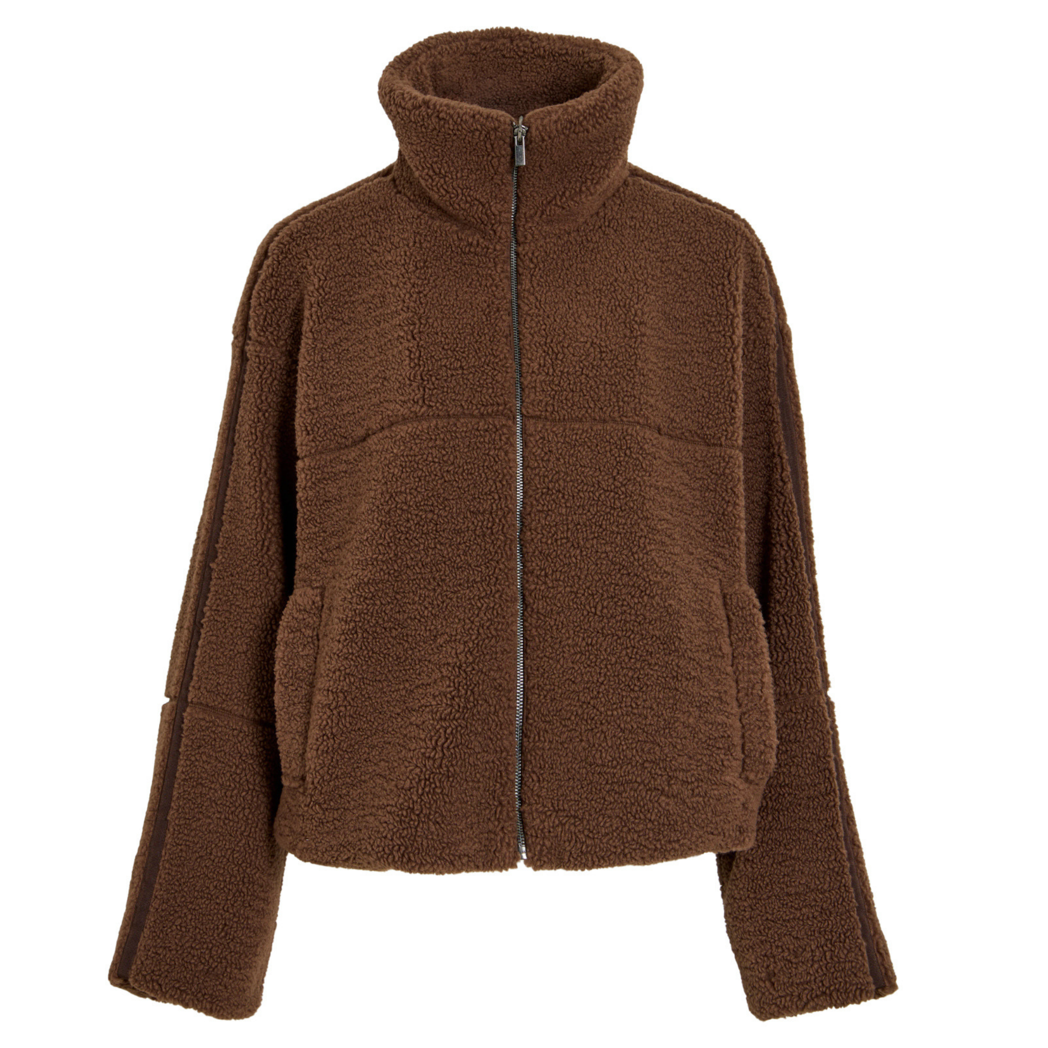 Womens Vila Rain Drum Vimelusa High Neck Teddy Jacket