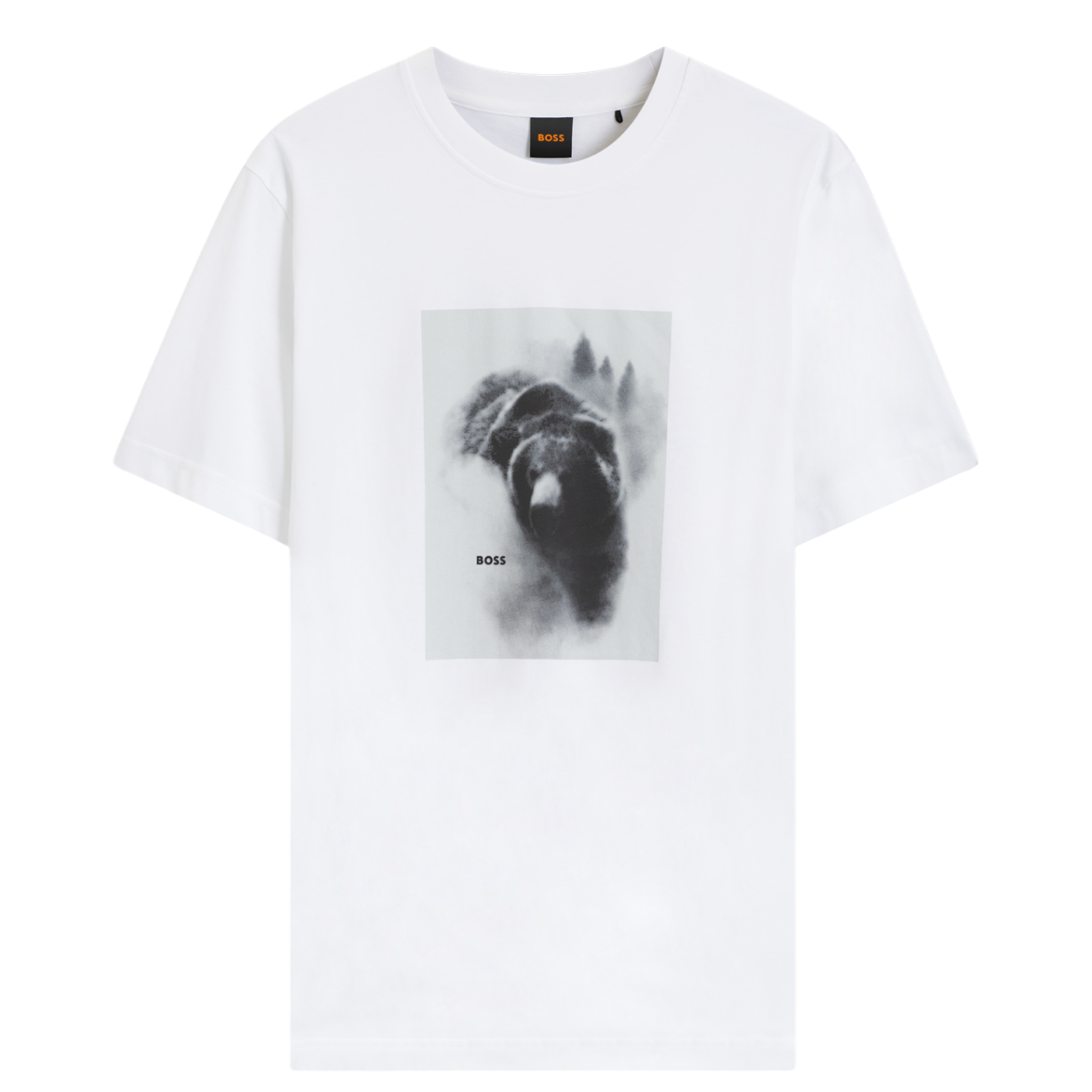 Mens BOSS White Te_Being Bear S/s T Shirt