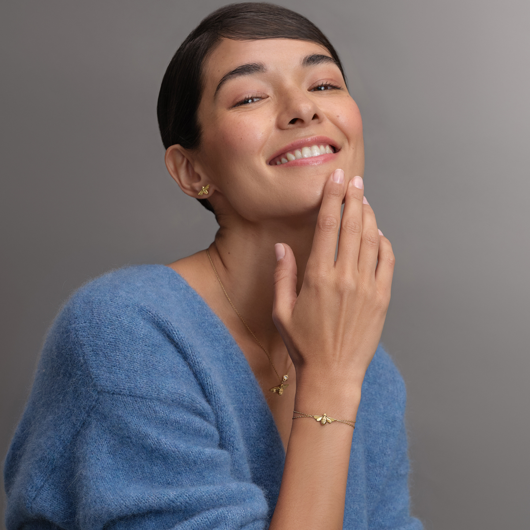 Womens Olivia Burton Gold Honey Bee Layered Bracelet