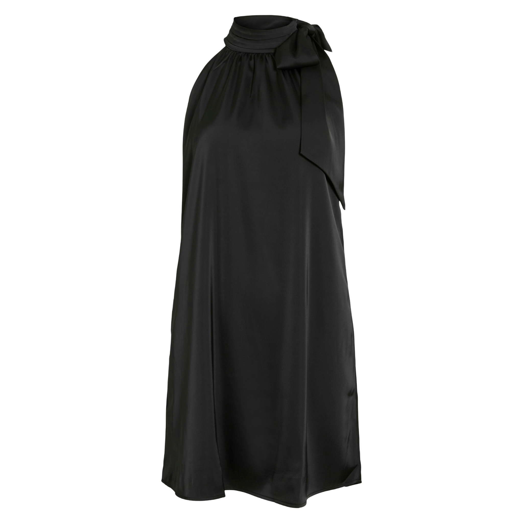 Womens Vila Black Visally Sleeveless Dress