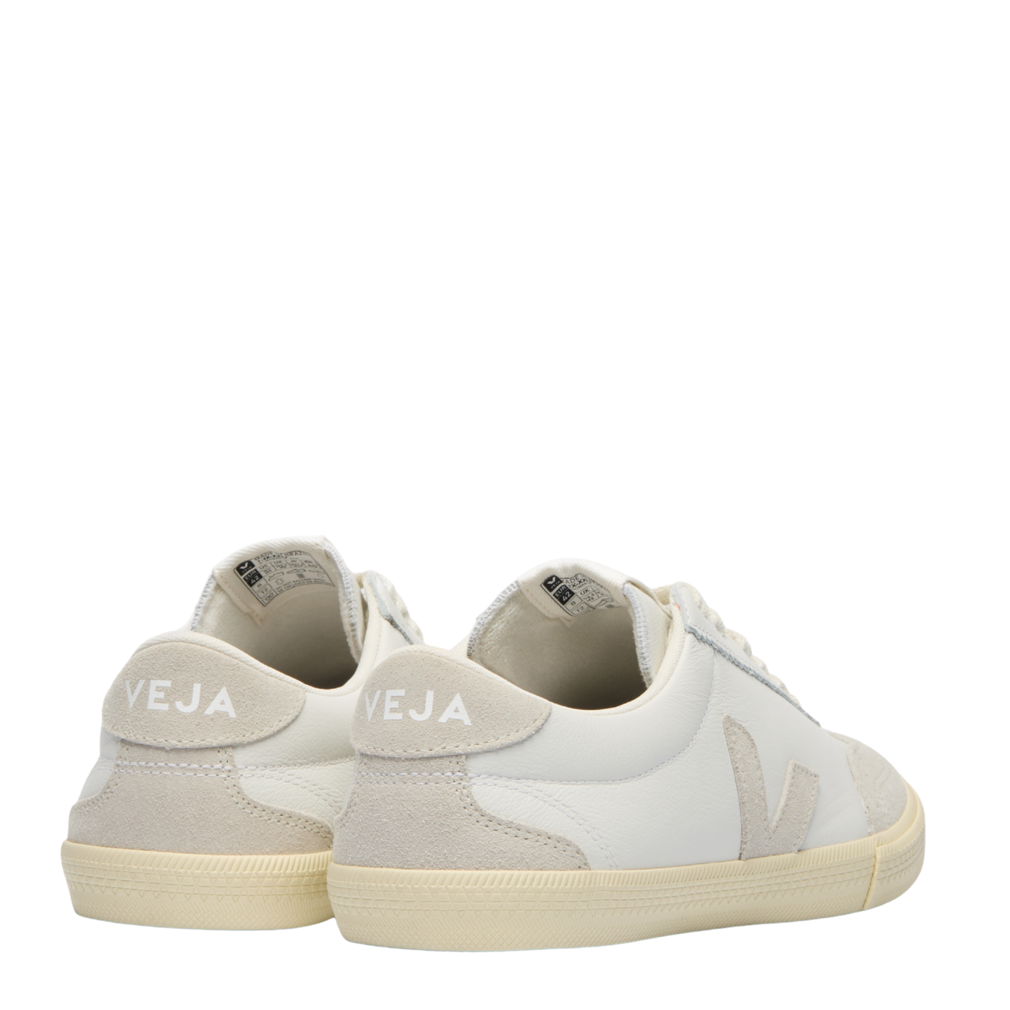 Womens VEJA White/Natural Volley O.T. Leather Trainers