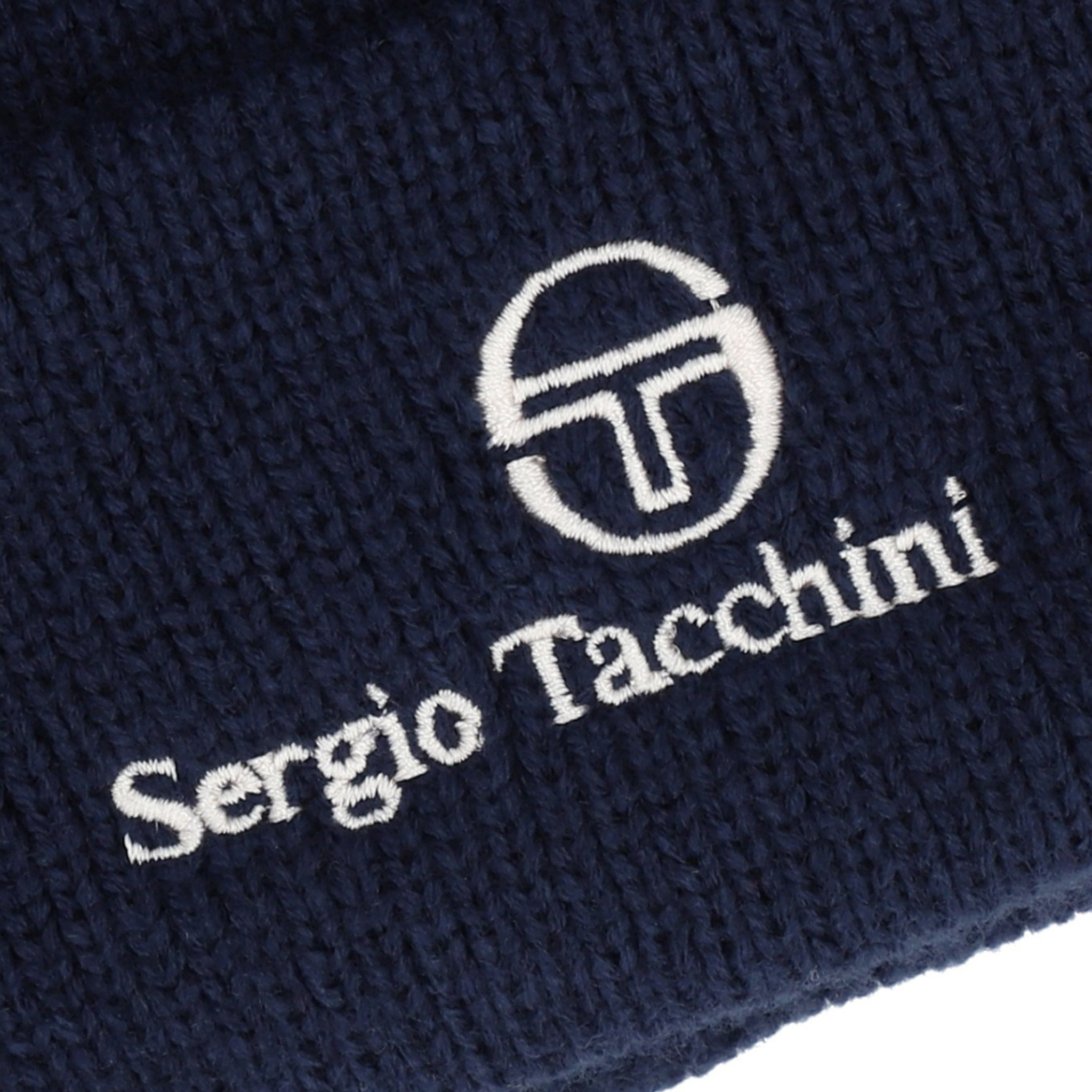 Mens Sergio Tacchini Maritime Blue/Gardenia Kairee Classic Beanie