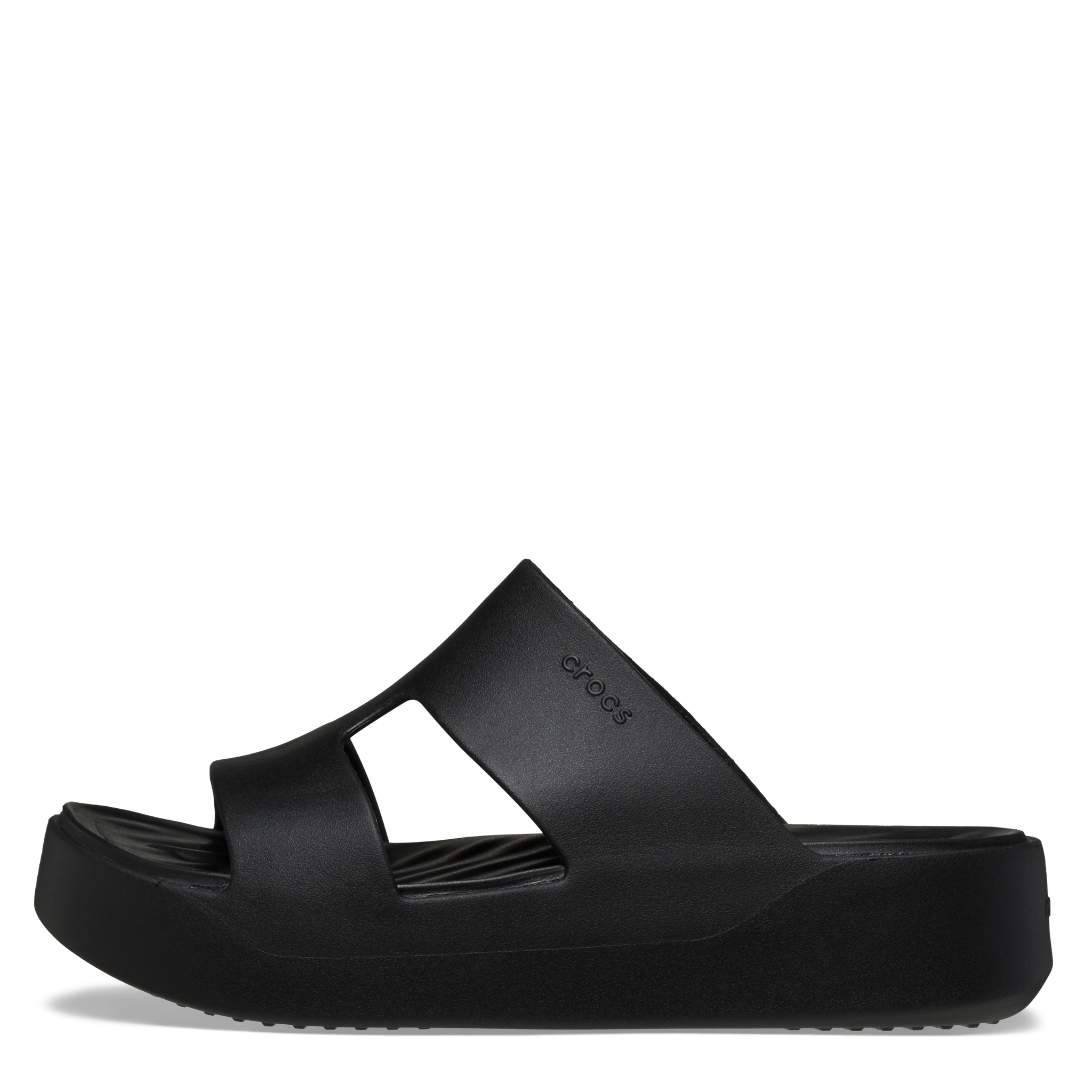 Womens Crocs Black Getaway Platform H-Strap Sandals