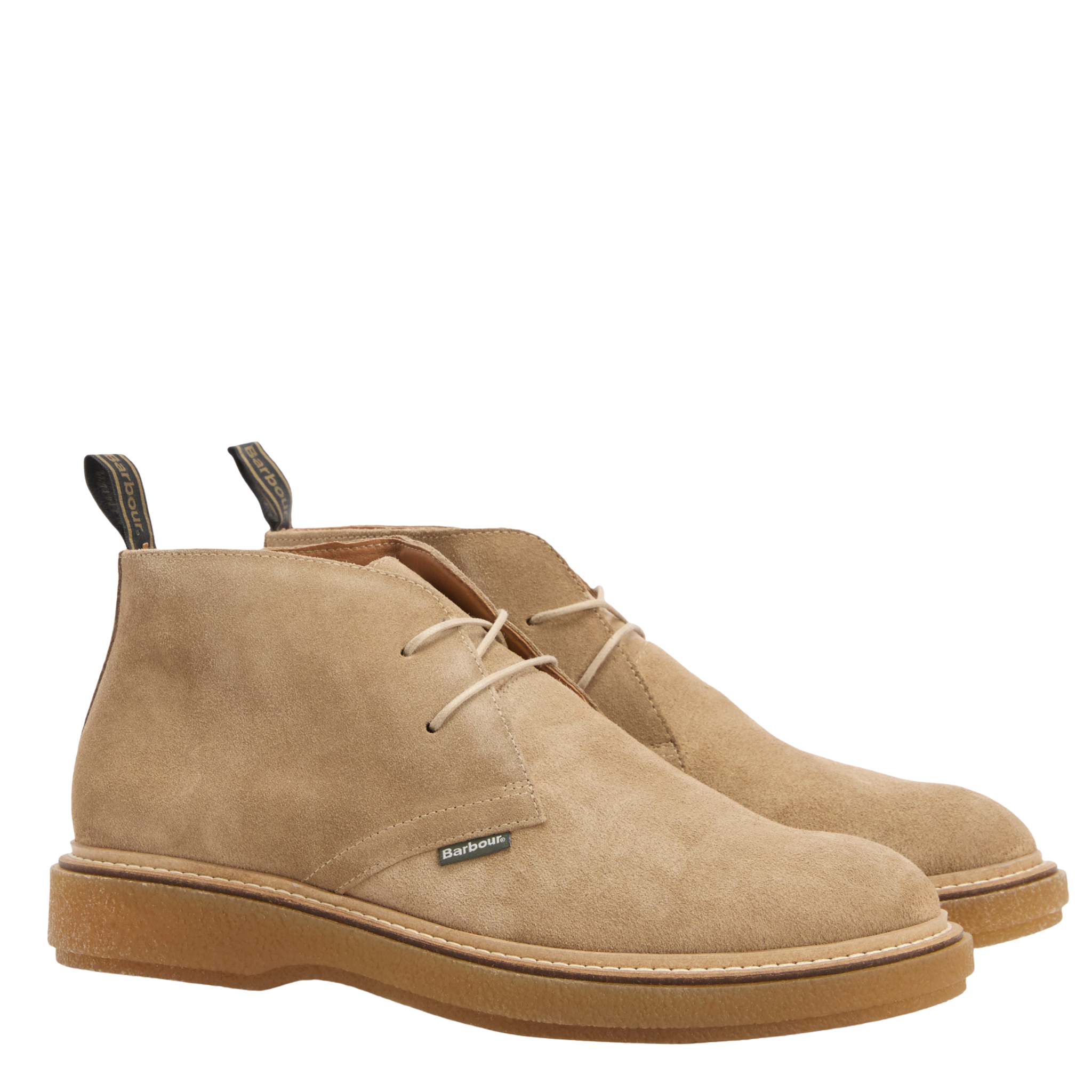 Mens Barbour Taupe Suede Blaine Boots