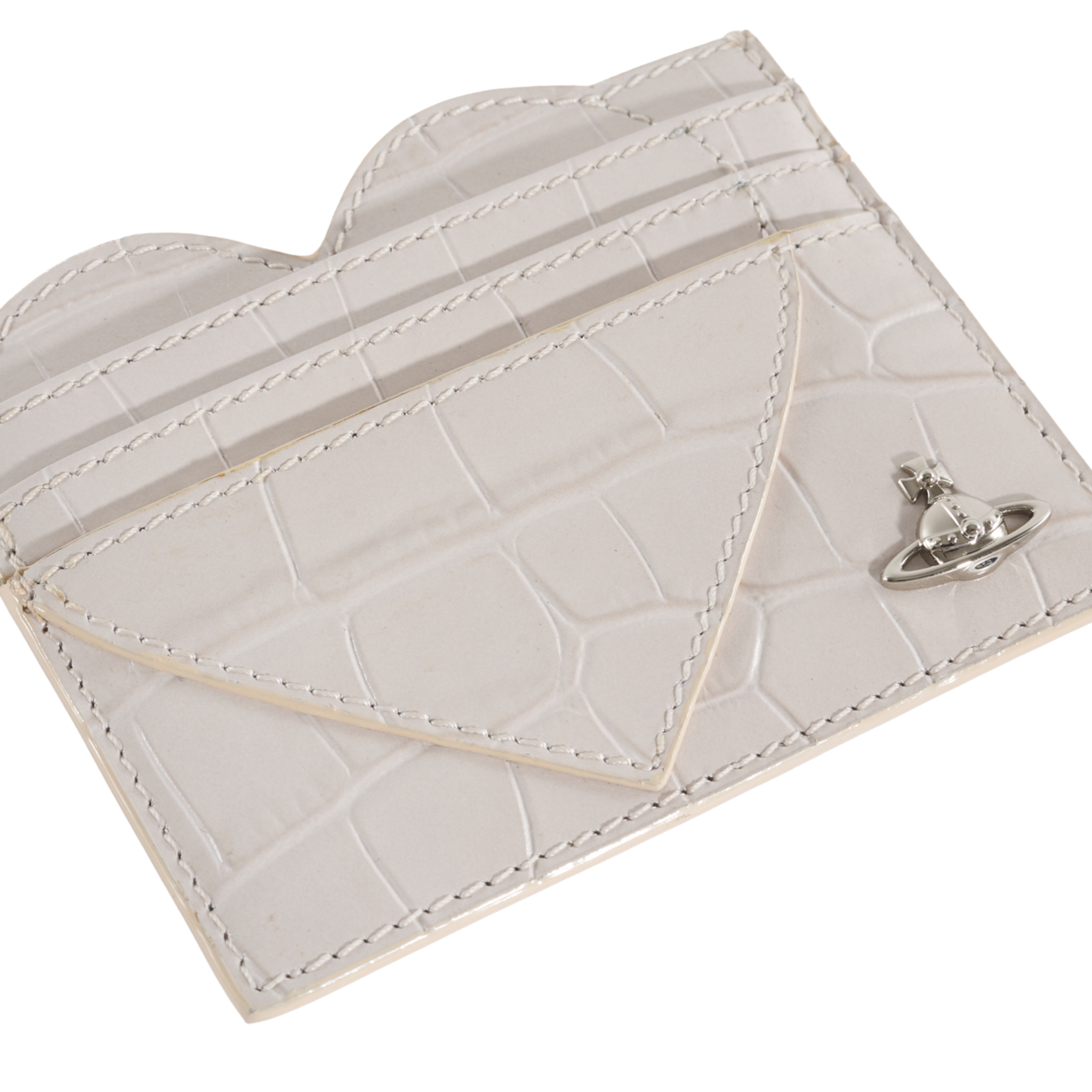 Womens Vivienne Westwood Pearl White Heart Card Holder