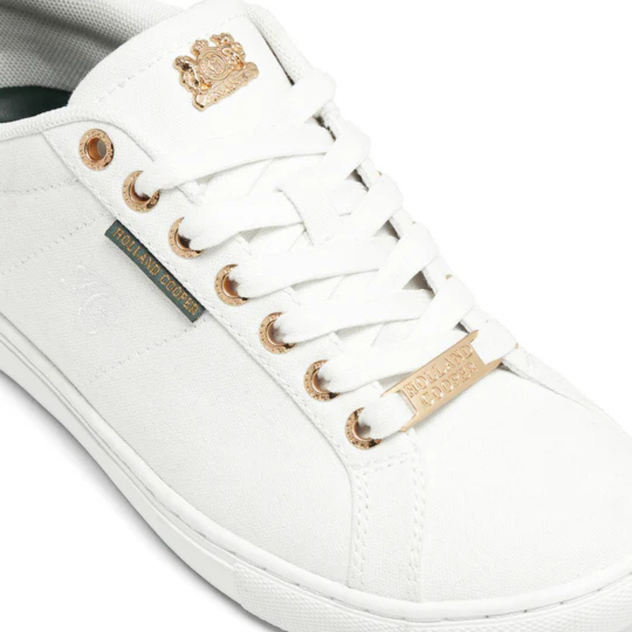 Womens Holland Cooper White Chelsea Court Trainers
