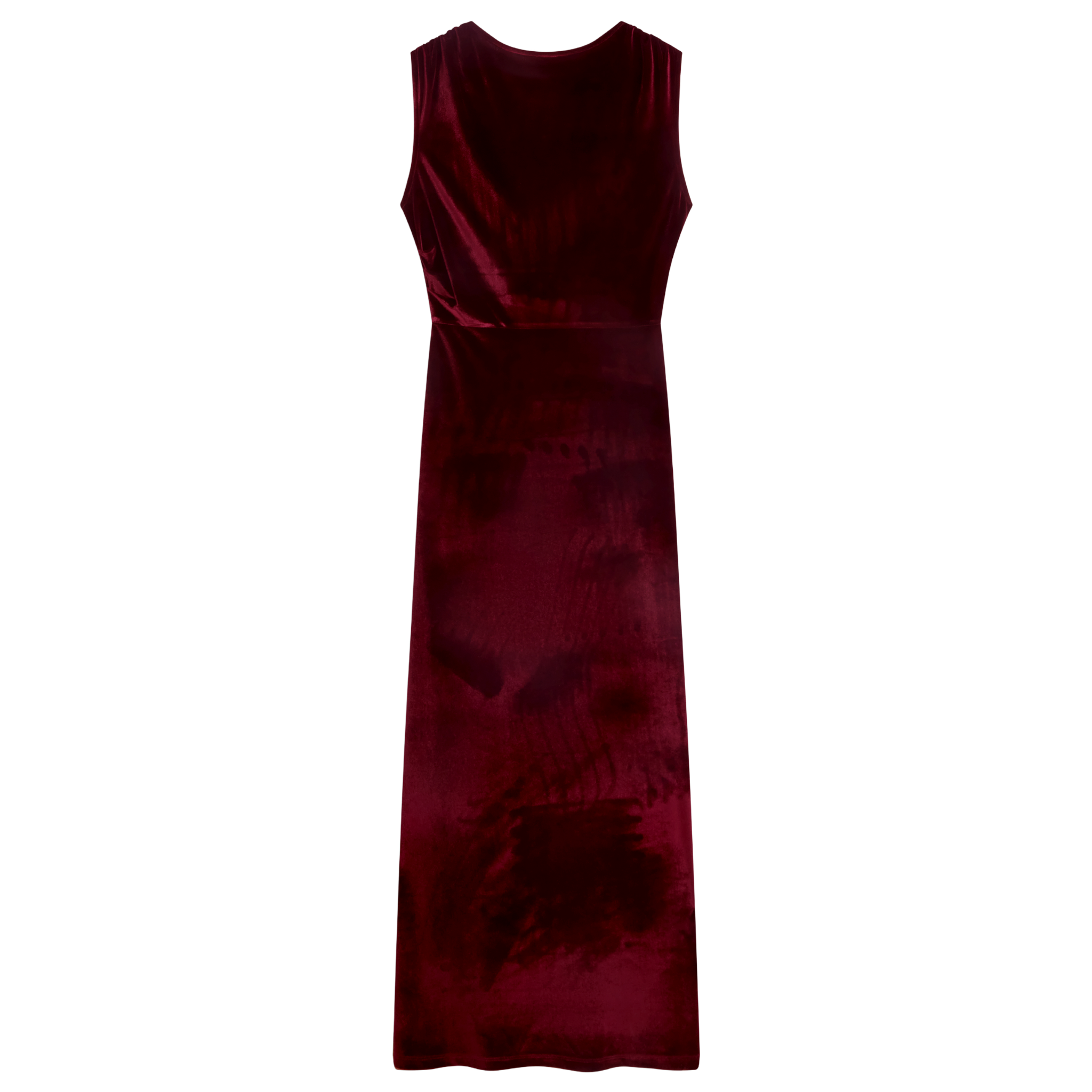 Womens Ted Baker Maroon Mirien Drape Detail Velvet Maxi Dress