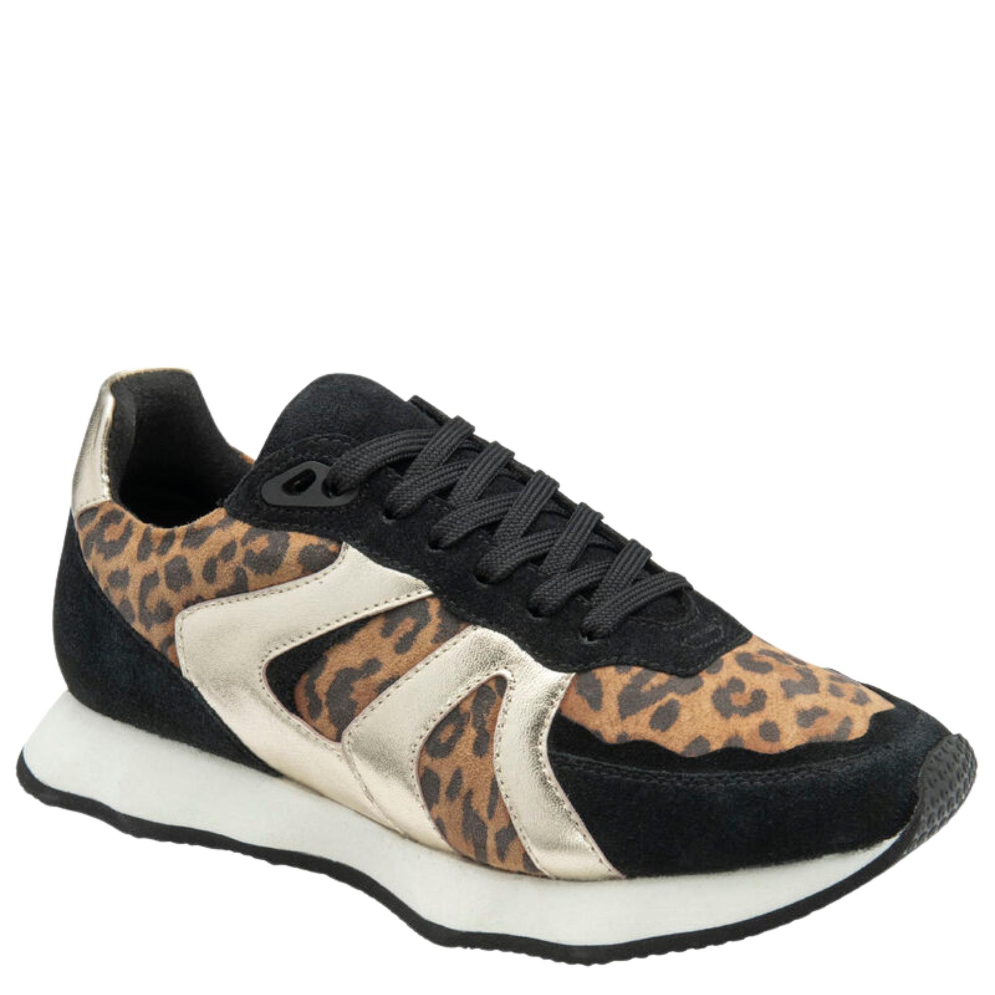 Womens Ravel Black/Gold/Animal Innes Trainers