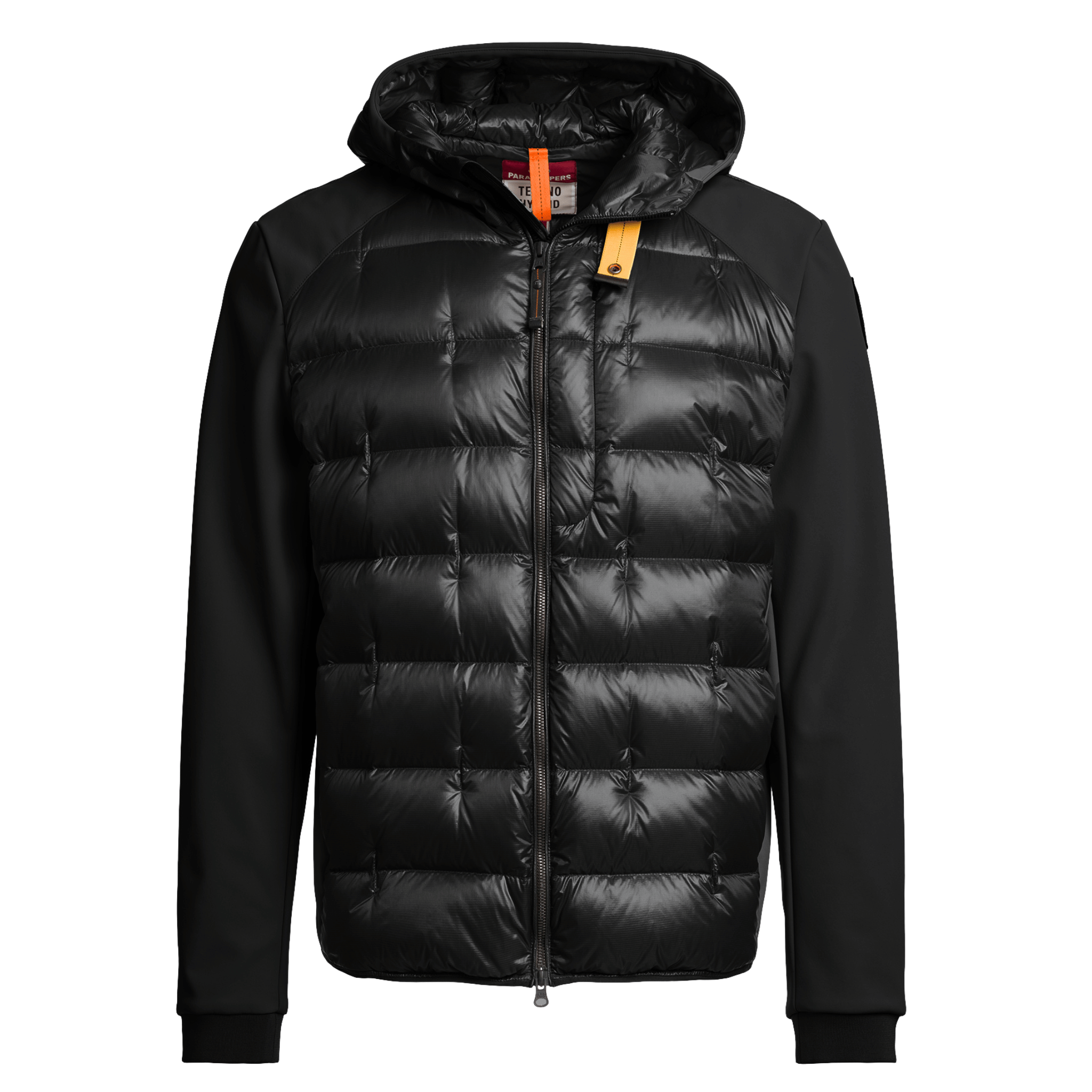 Mens Parajumpers Black Vigolo Hybrid Down Jacket