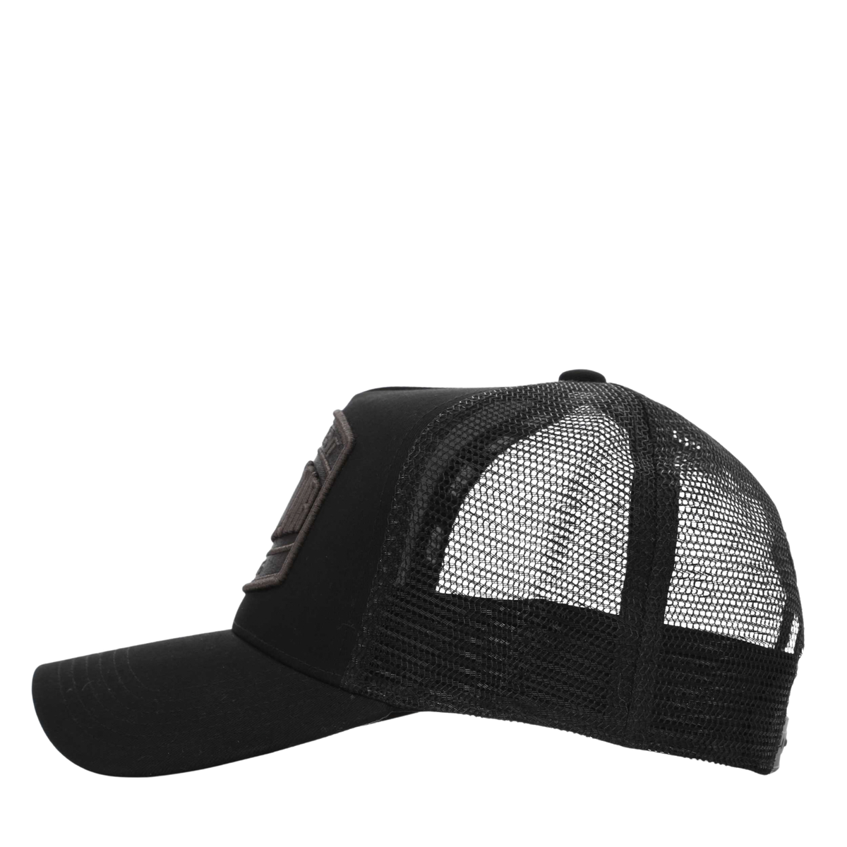 Mens Societe Noir Black Out Marais Mesh Trucker Cap