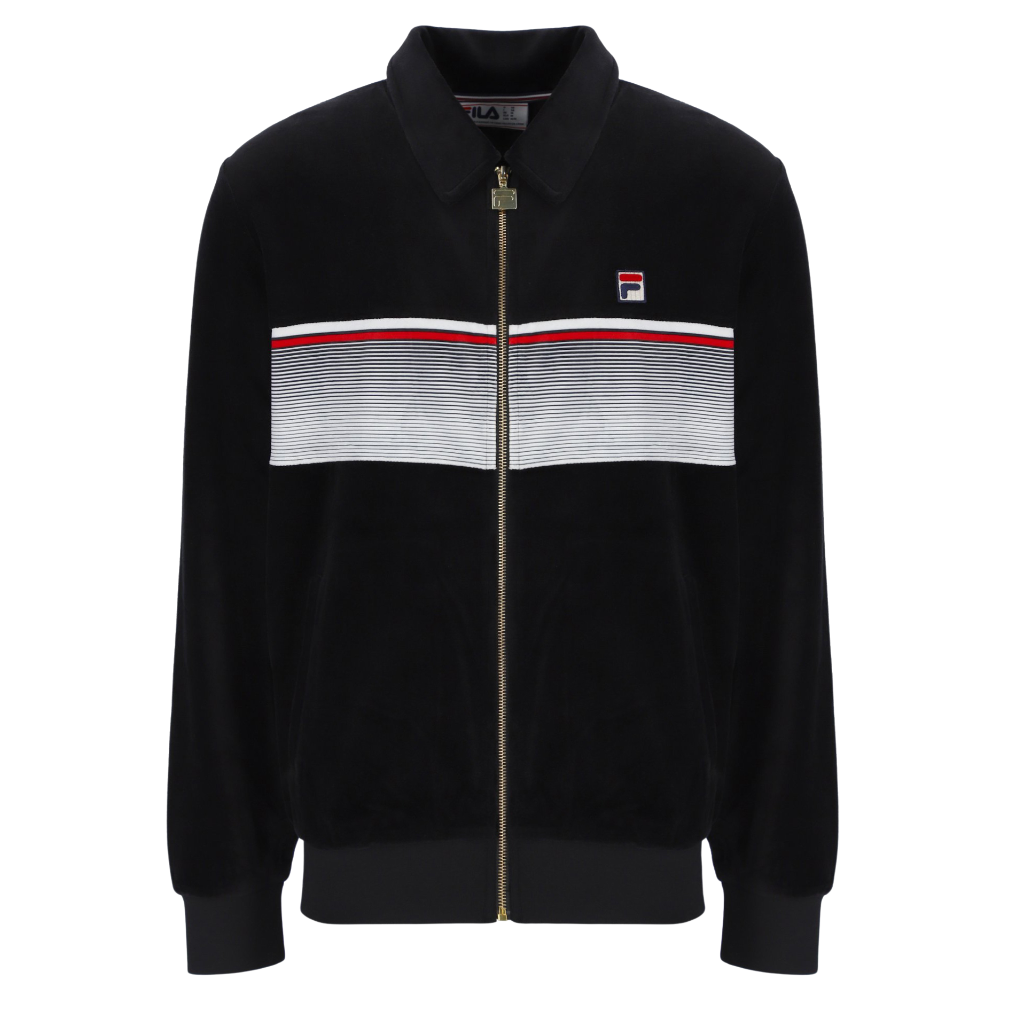 Mens Fila Black/Gardenia/Red Malakai Track Jacket