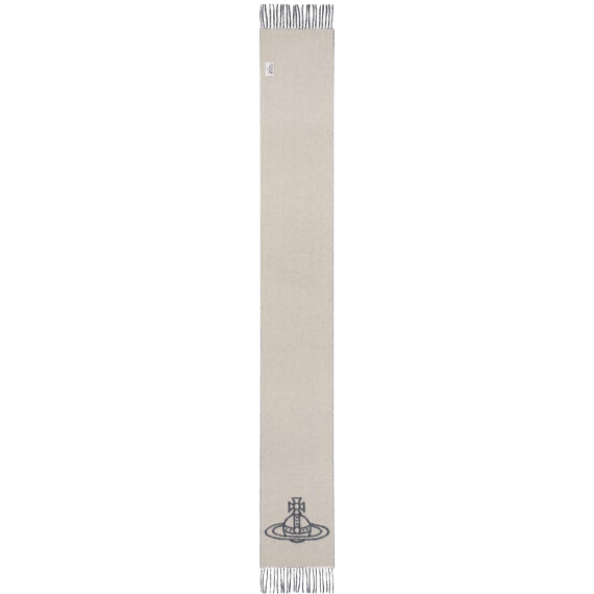 Womens Vivienne Westwood Black/White Orb Double Face Wool Scarf
