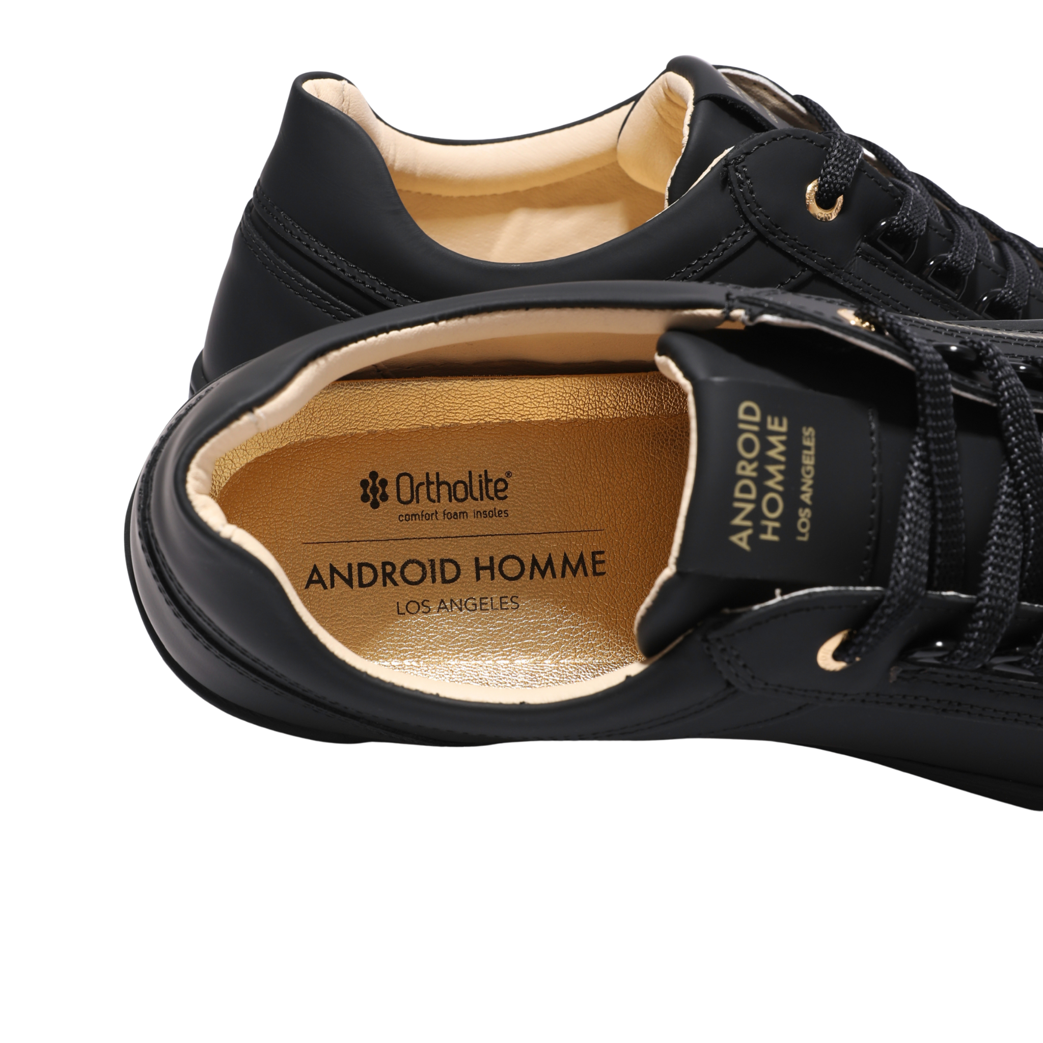 Mens Android Homme Black Venice Rubberised Trainers