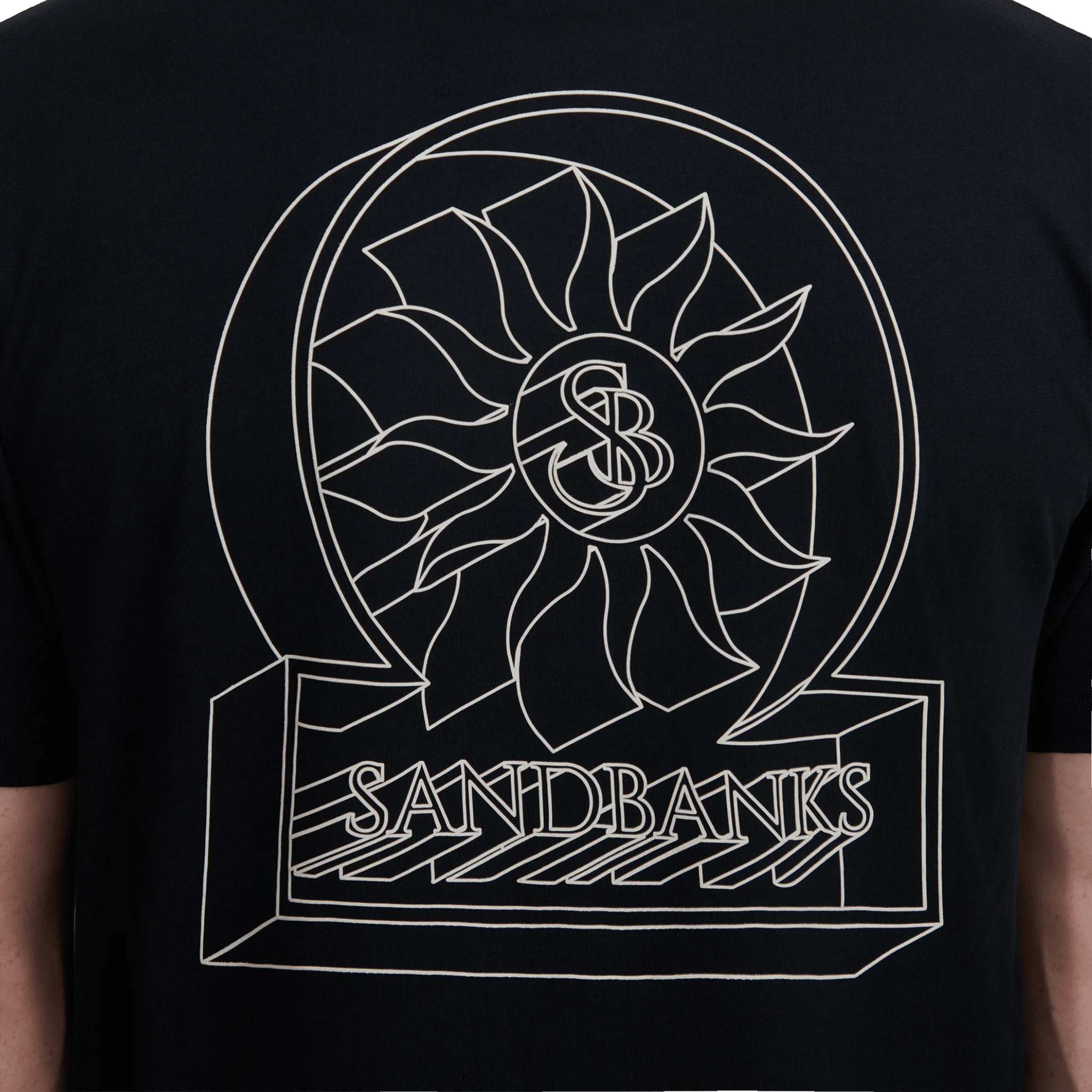 Mens Sandbanks Black 3D S/s T Shirt