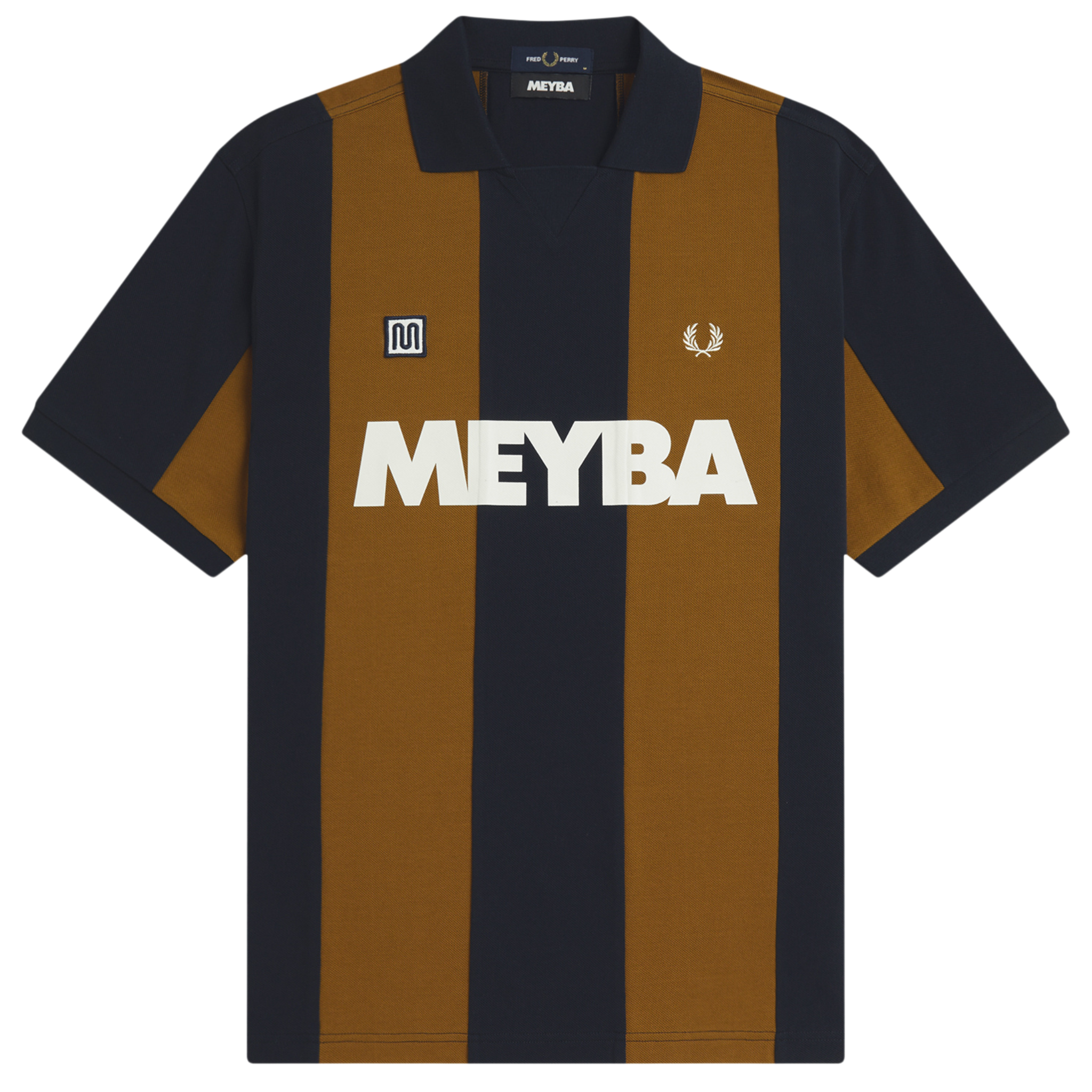Mens Fred Perry x Meyba Navy Cut & Sew S/s Polo Shirt