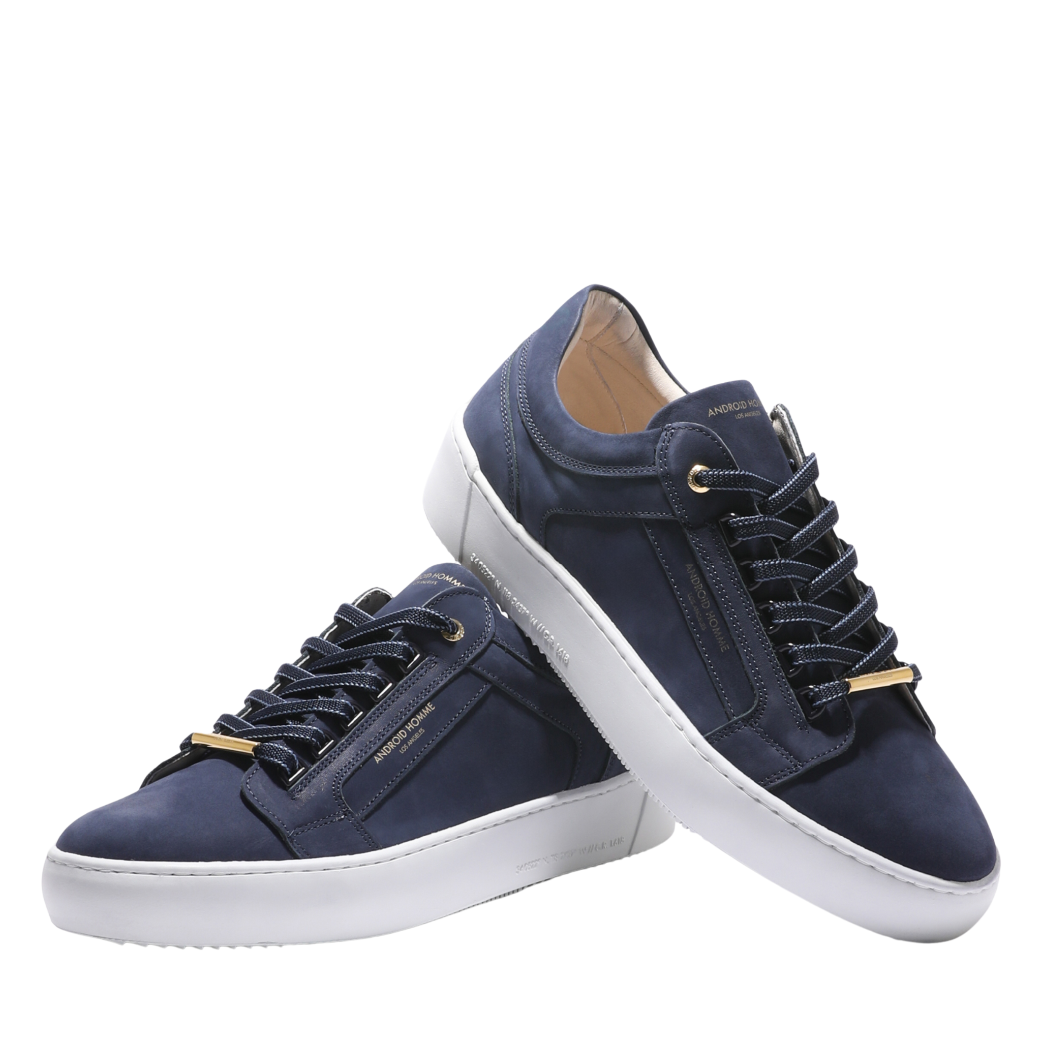 Mens Android Homme Ink Venice Nubuck/Gold Trainers