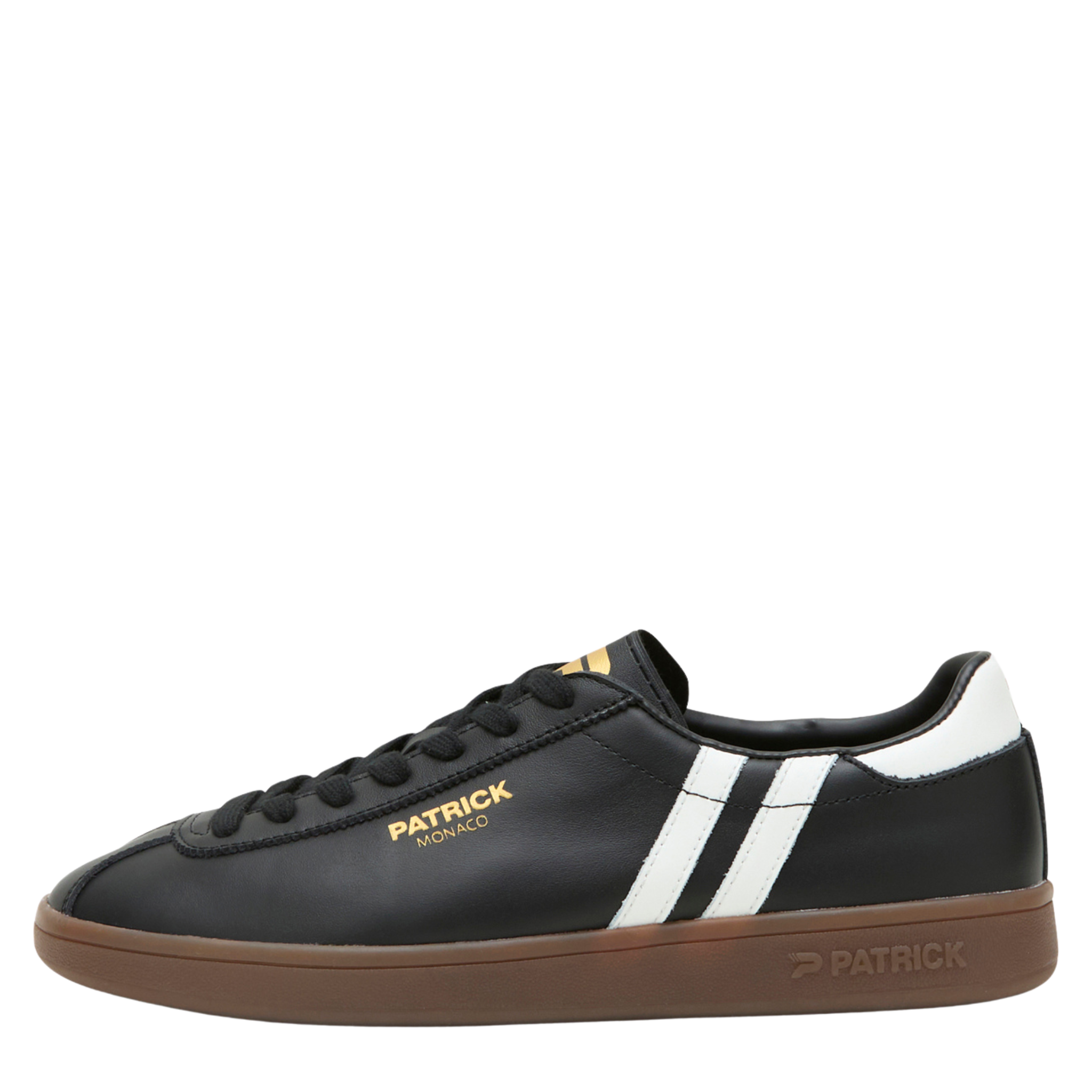 Mens Patrick Black/White/Gum Monaco Trainers