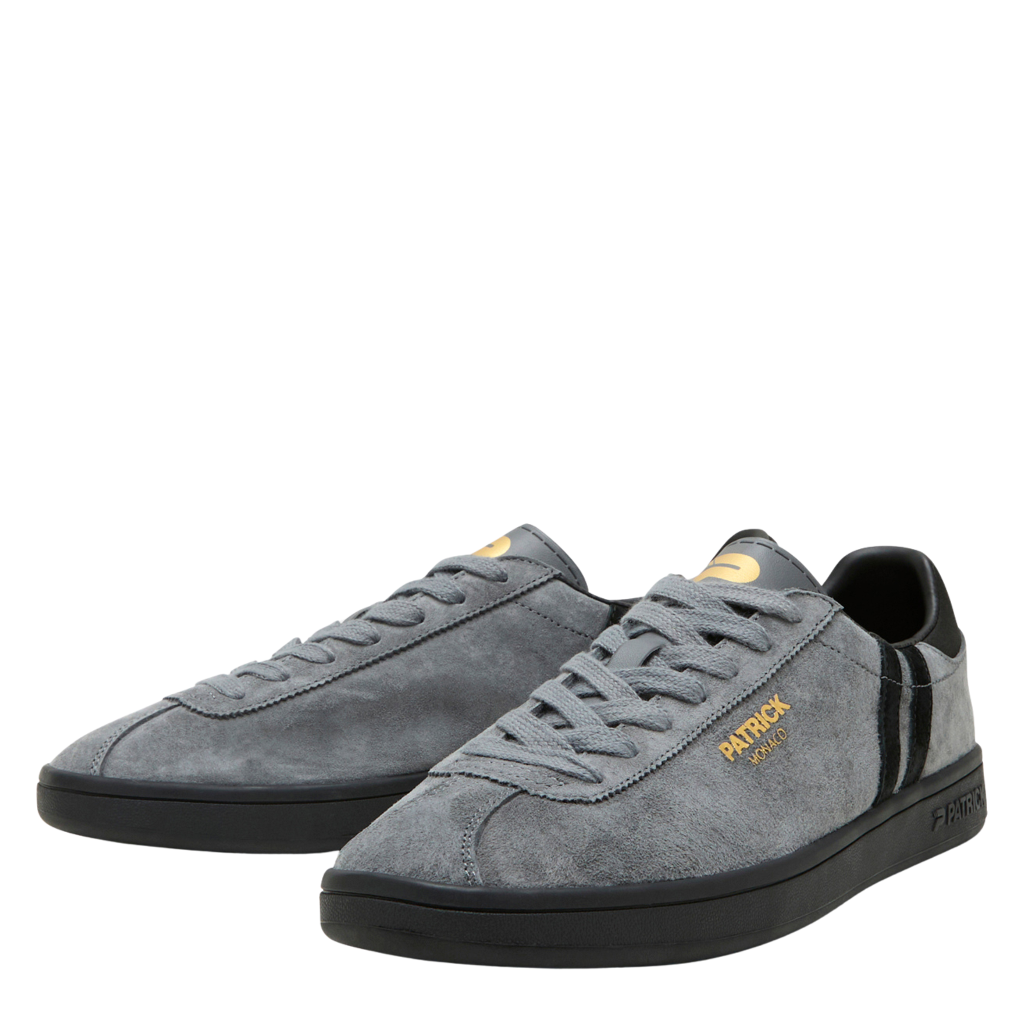 Mens Patrick Charcoal/Black Monaco Trainers