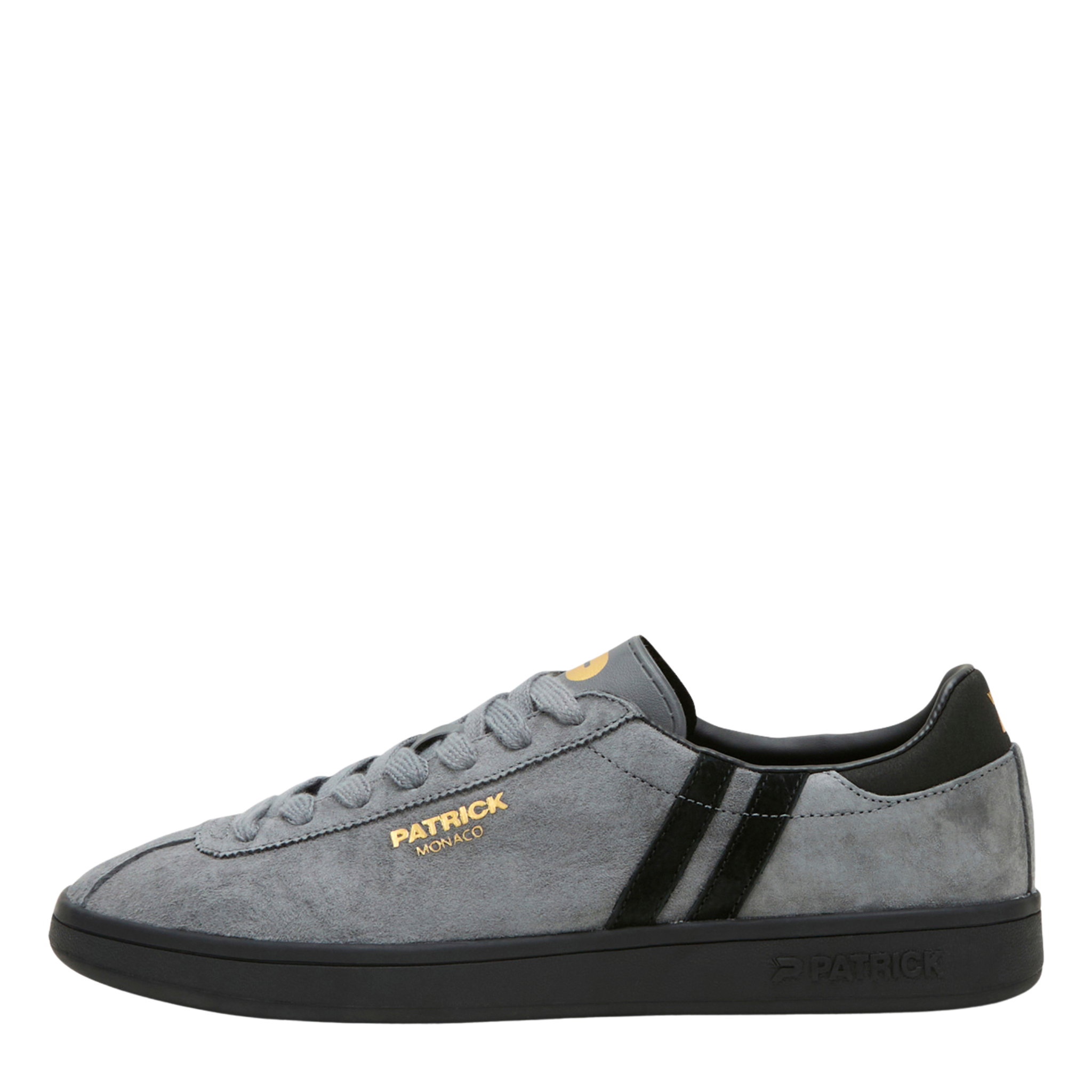 Mens Patrick Charcoal/Black Monaco Trainers