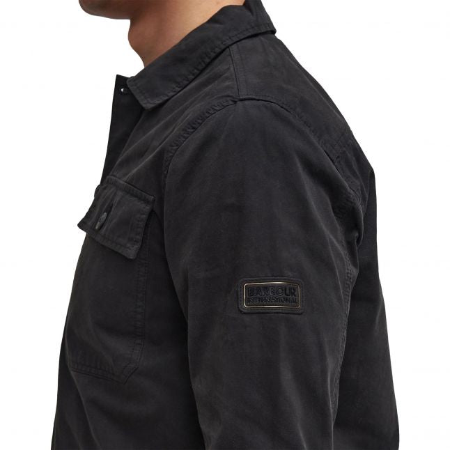Mens Barbour International Black Arlo Cotton Overshirt