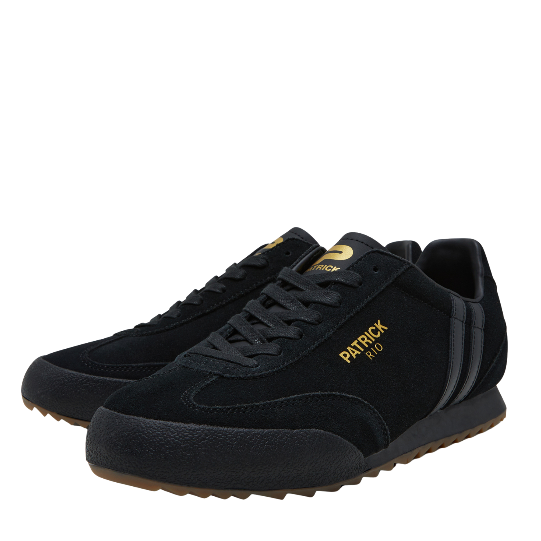 Mens Patrick Black Mono Rio Trainers