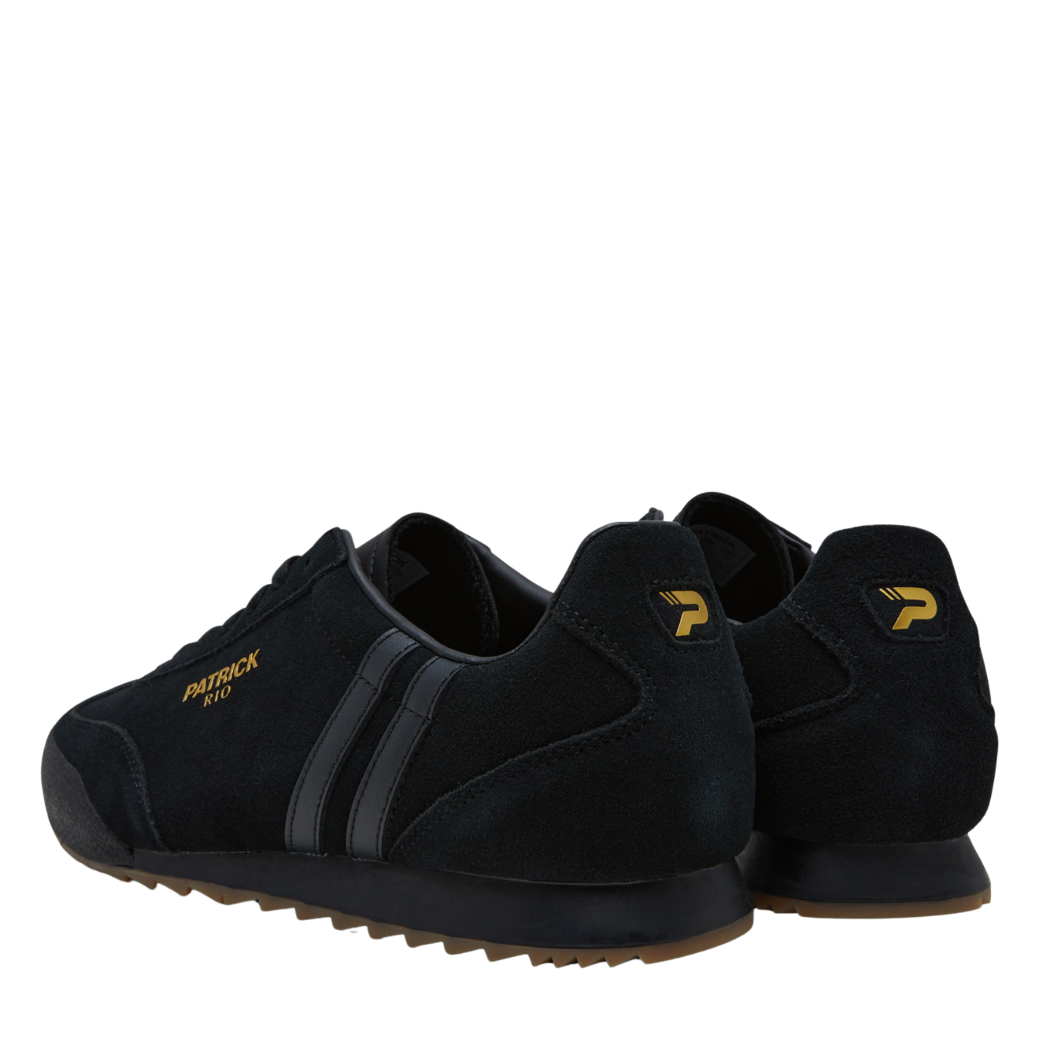 Mens Patrick Black Mono Rio Trainers