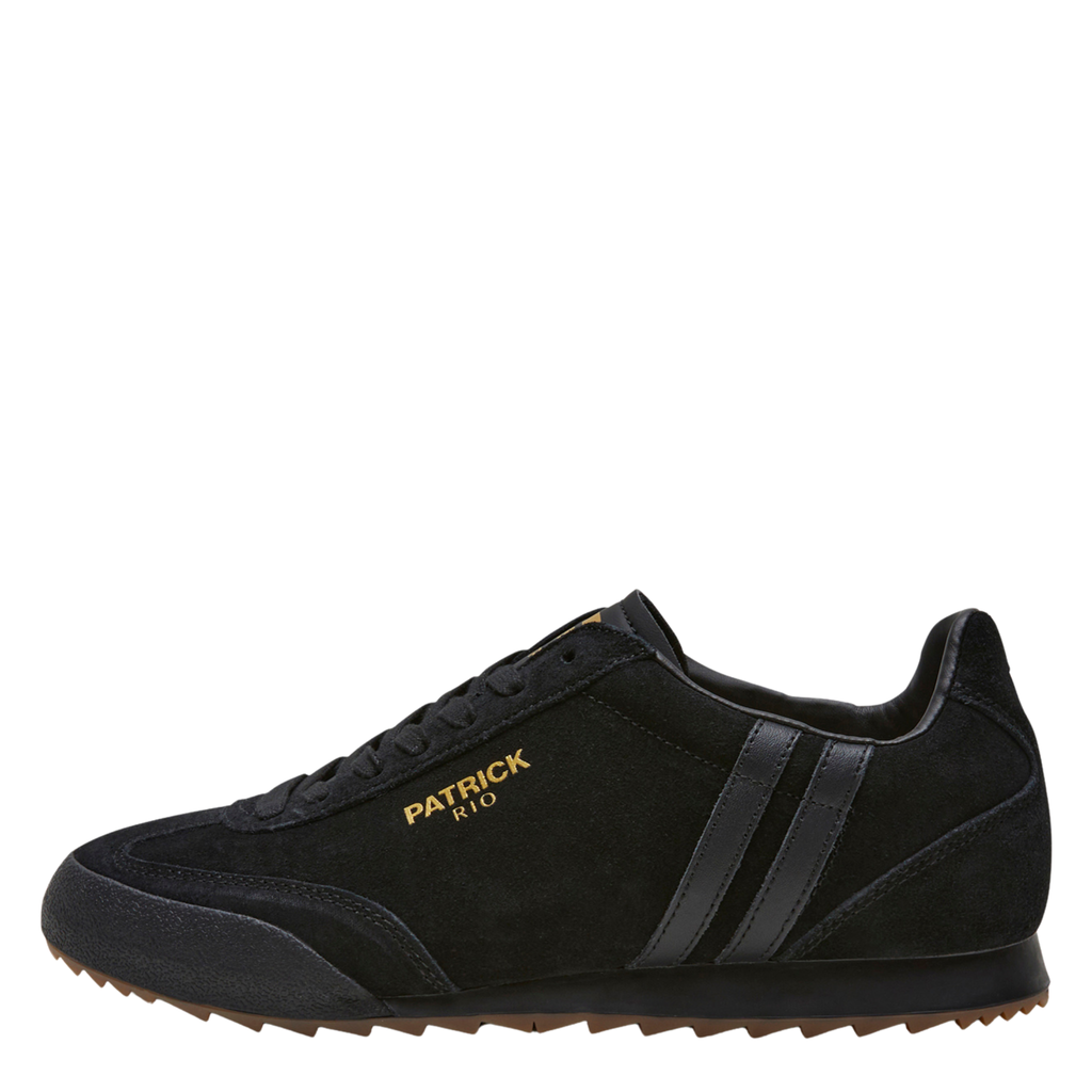 Mens Patrick Black Mono Rio Trainers