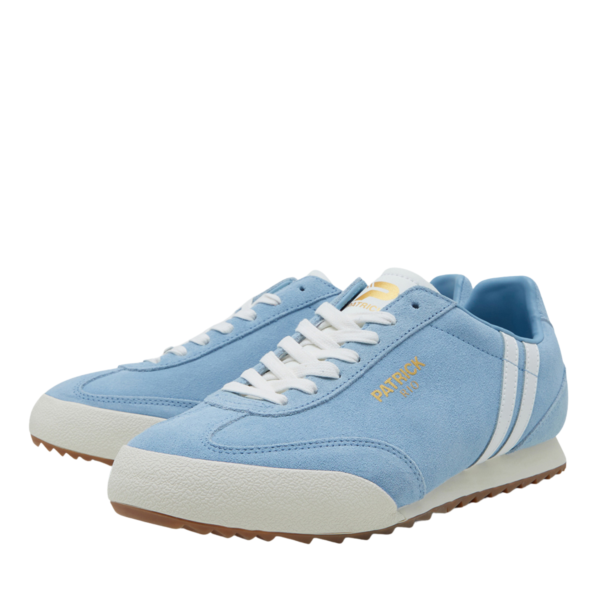Mens Patrick Sky Blue/White Rio Trainers