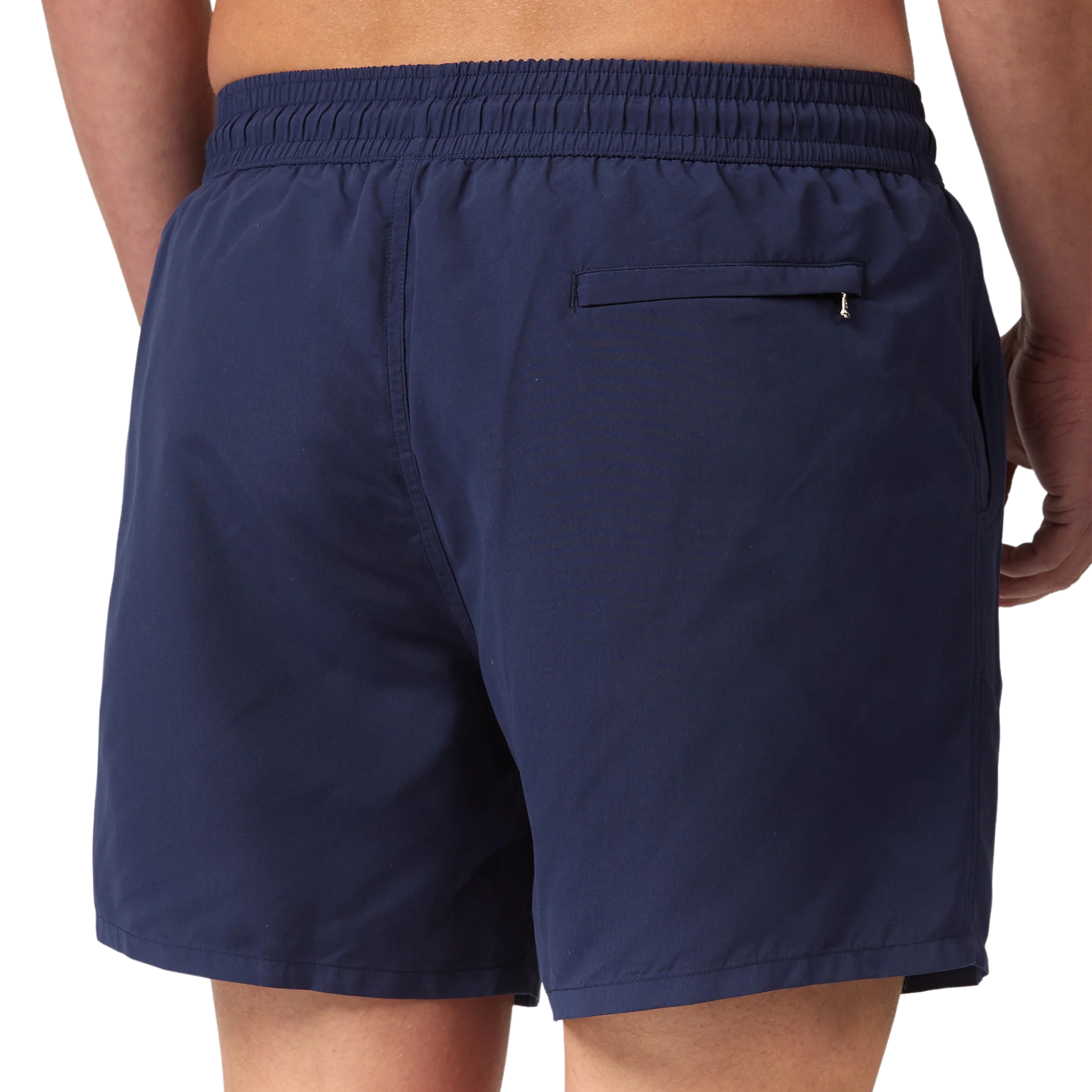 Mens Sandbanks Navy Badge Logo Recycled Swim Shorts