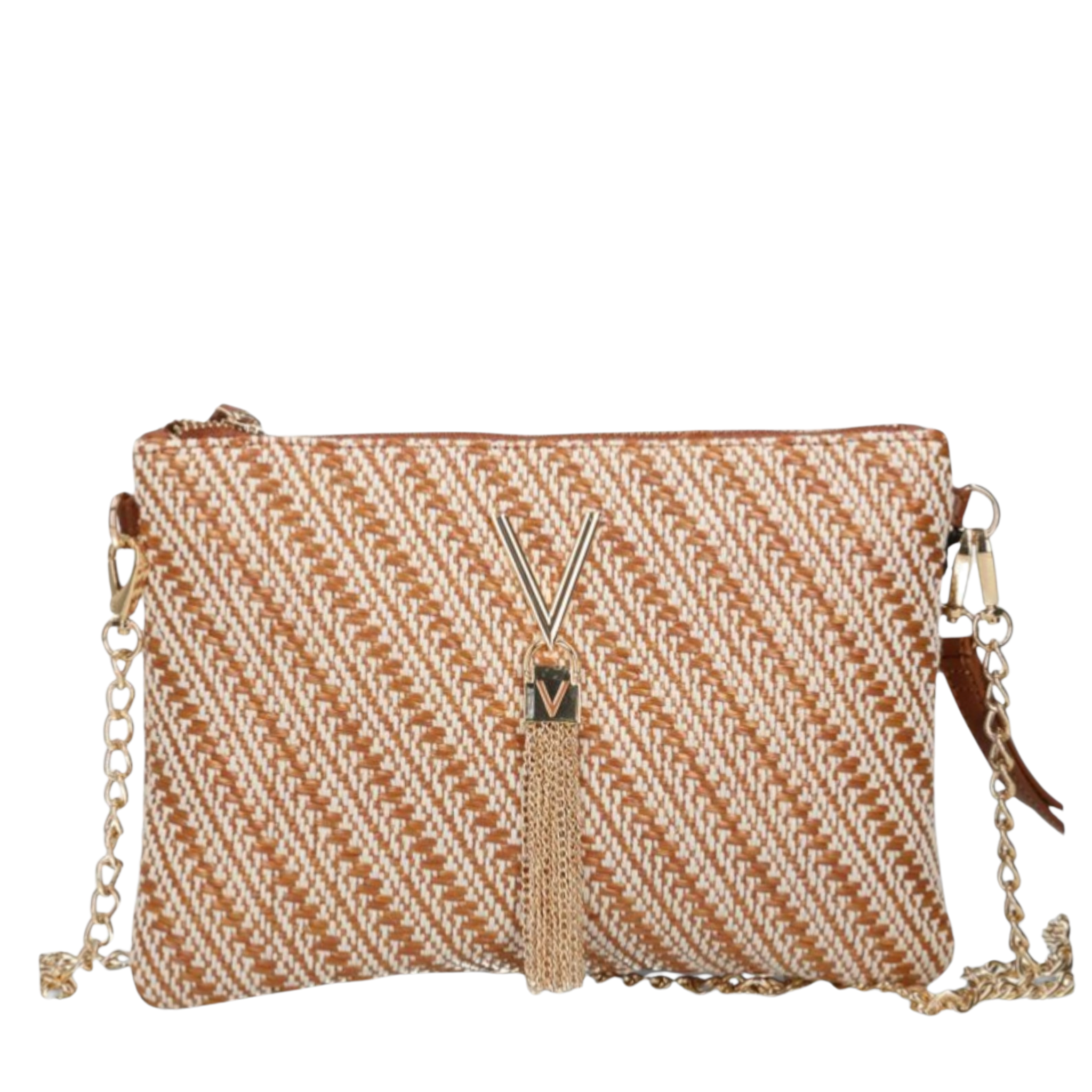 Womens Valentino Brown/Multi Divina Summer Pouch Crossbody Bag