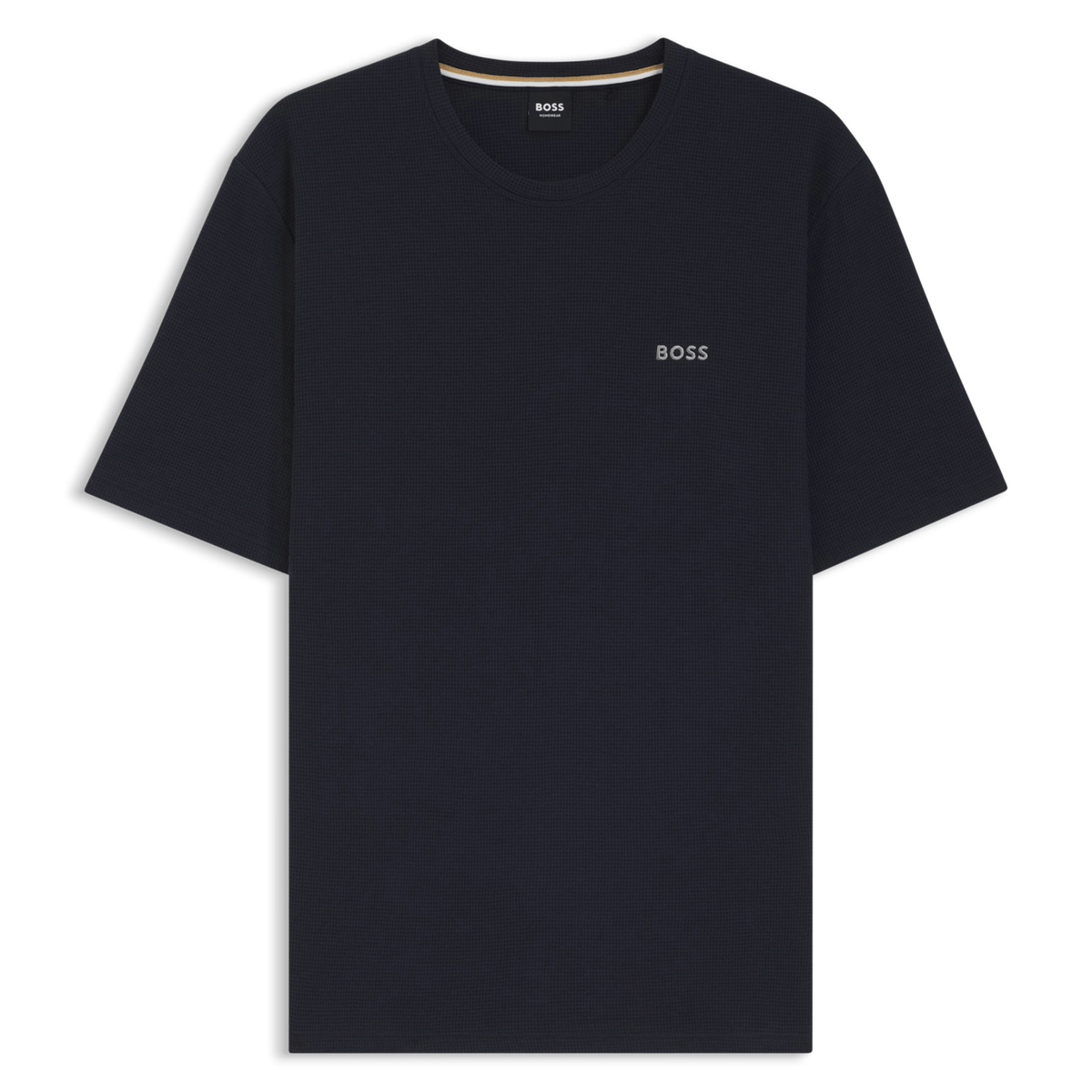 Mens BOSS Dark Blue Waffle Lounge S/s T Shirt