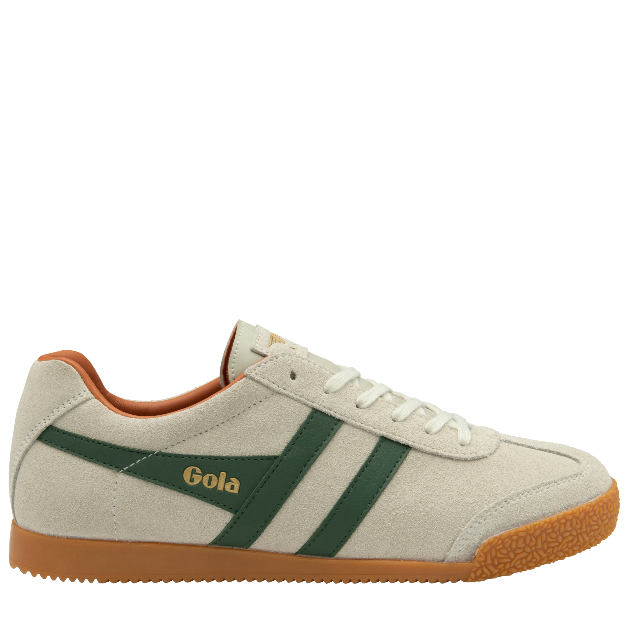 Mens Gola Off White/Evergreen/Moody Orange Harrier Trainers